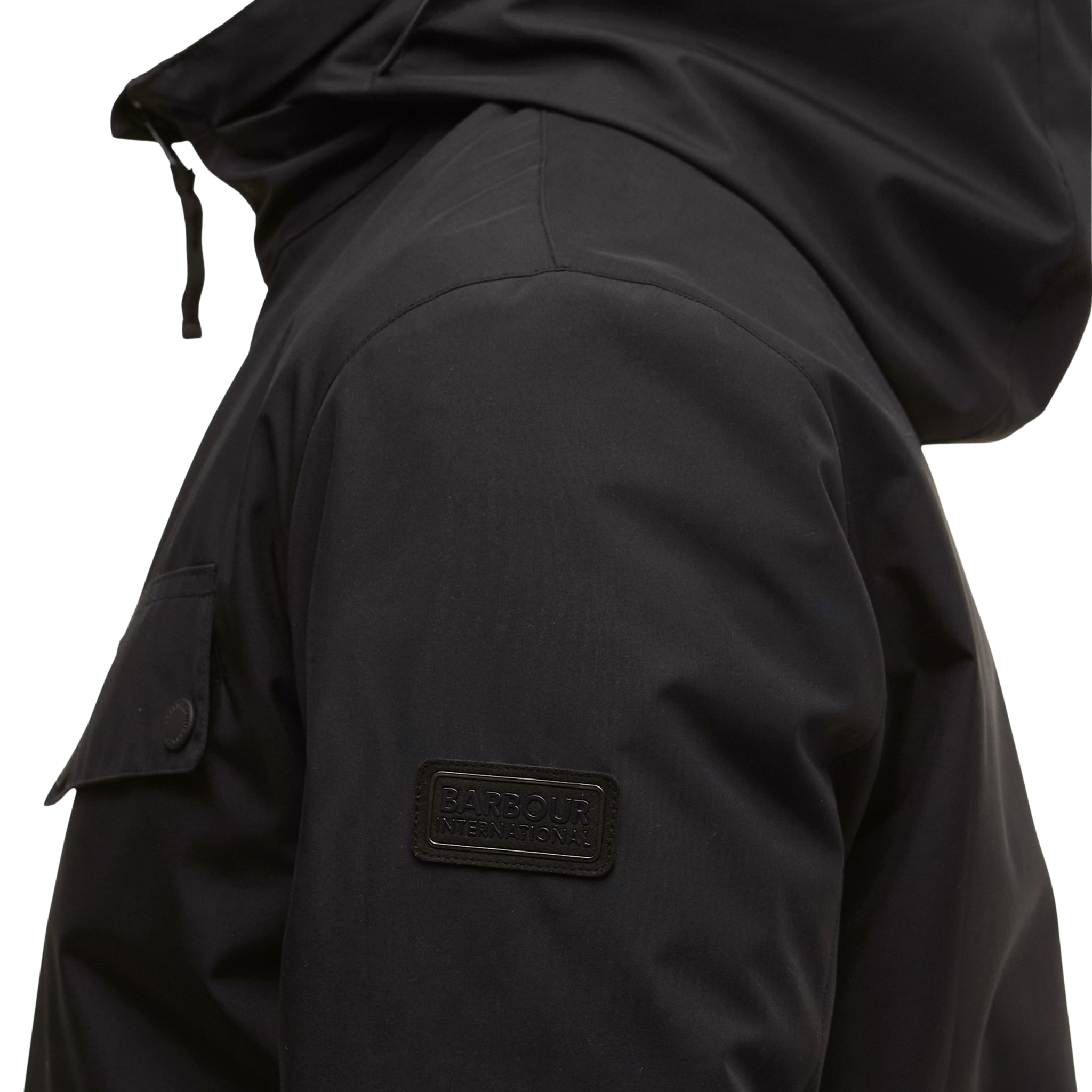 Mens Barbour International Black Alver Showerproof Jacket