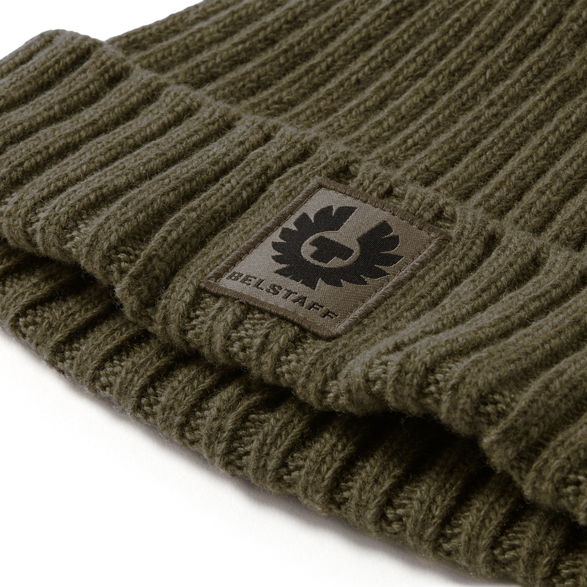 Mens Belstaff Khaki Green Watch Beanie Hat