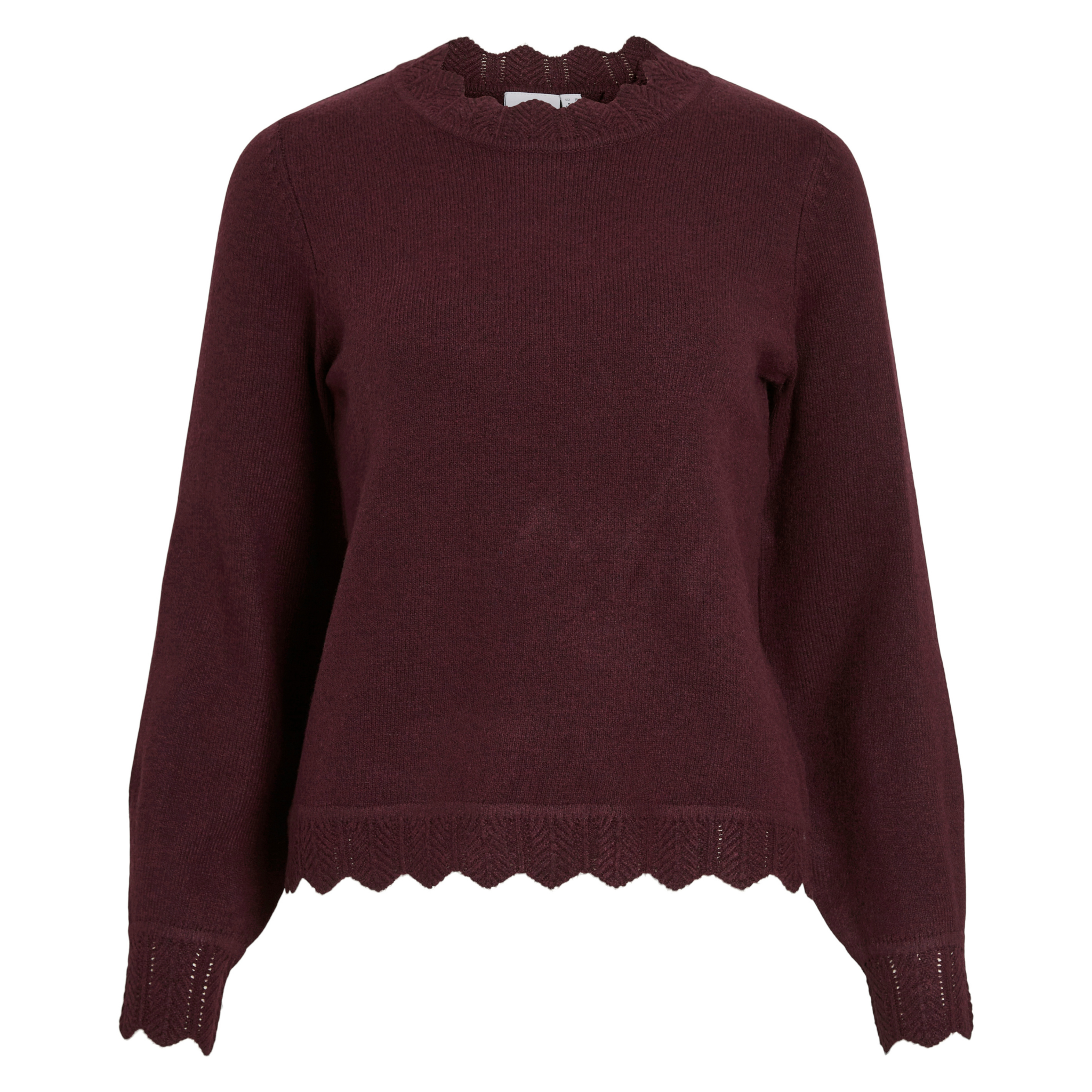 Womens Vila Fig Melange Vinikolina Knitted Jumper