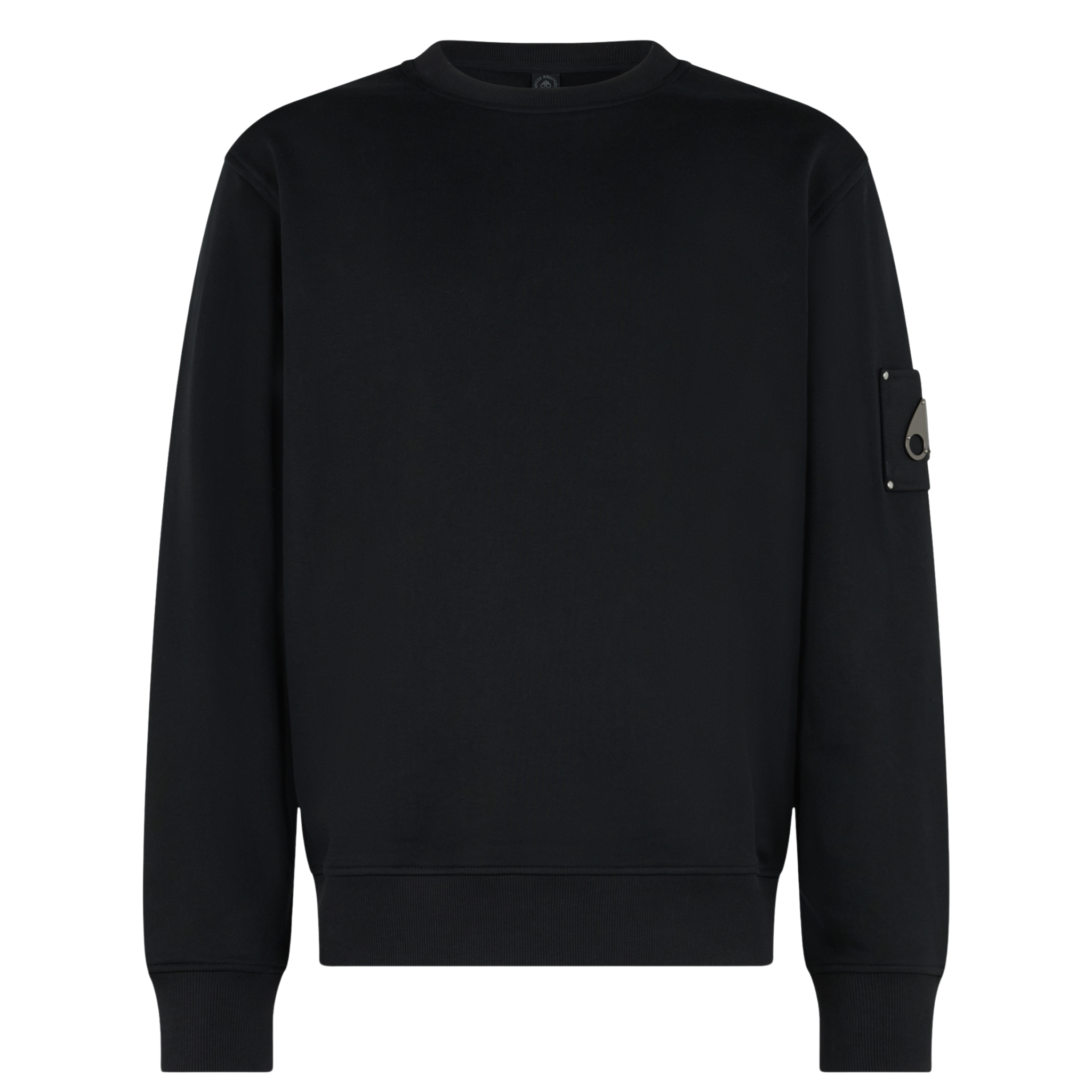 Mens Moose Knuckles Black Hartsfield Crew Sweatshirt