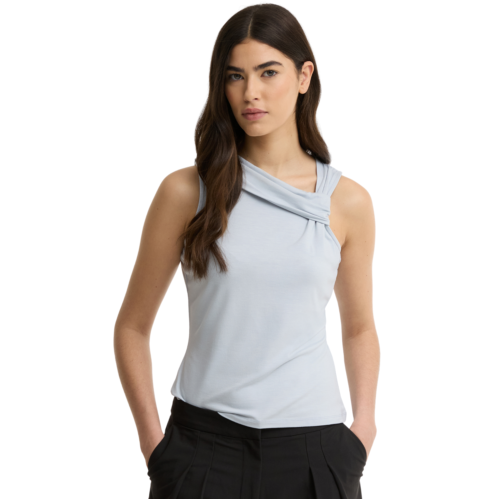 Womens Barbour International Pearl Blue Cinzia Top