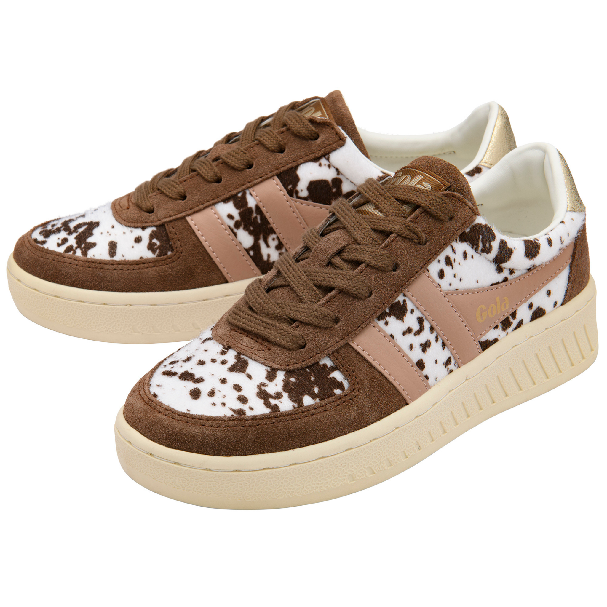 Womens Gola Dalmatian/Otter/Cameo Grandslam Savanna Trainers