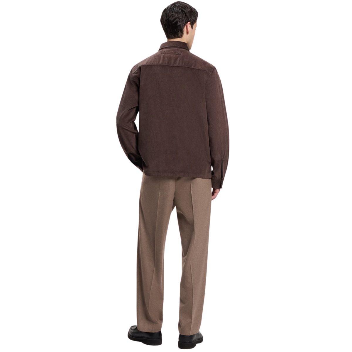 Mens HUGO Brown Overflow Ecord Overshirt