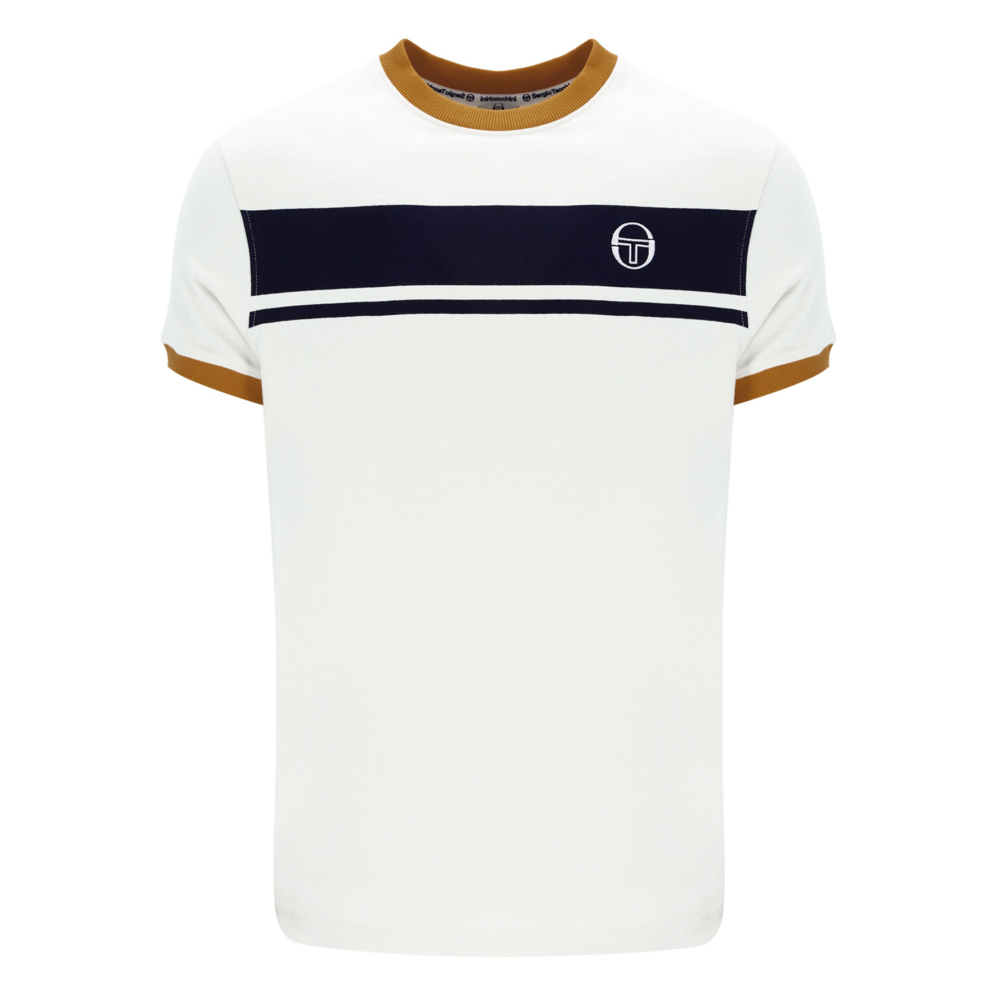 Mens Sergio Tacchini Gardenia/Blue/Pumpkin Spice Master S/s T Shirt