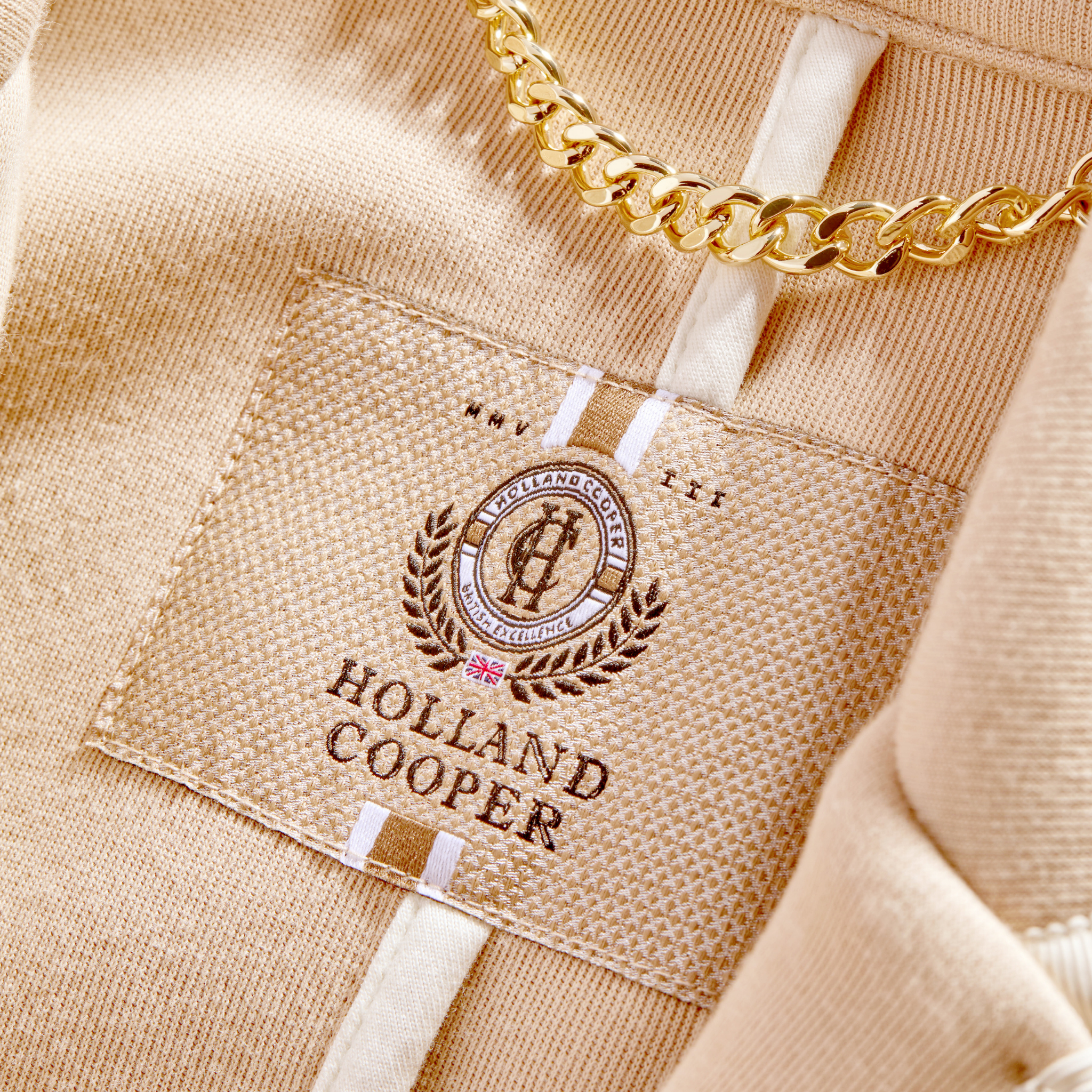Womens Holland Cooper Camel Henley Blazer