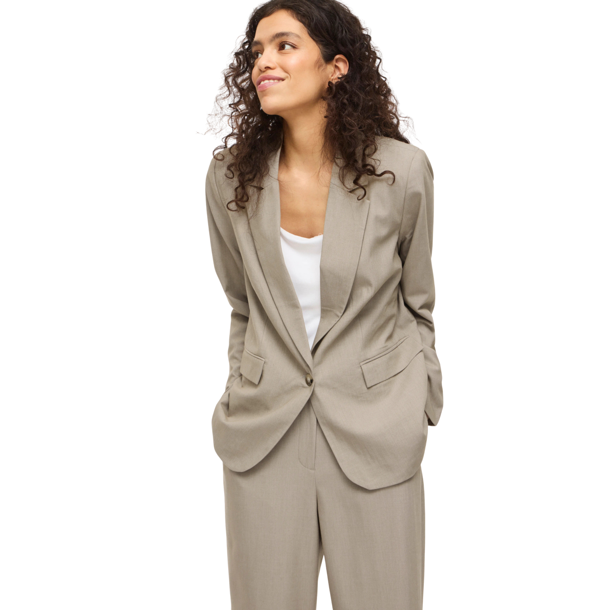 Womens Vila Beige Visiffe Blazer