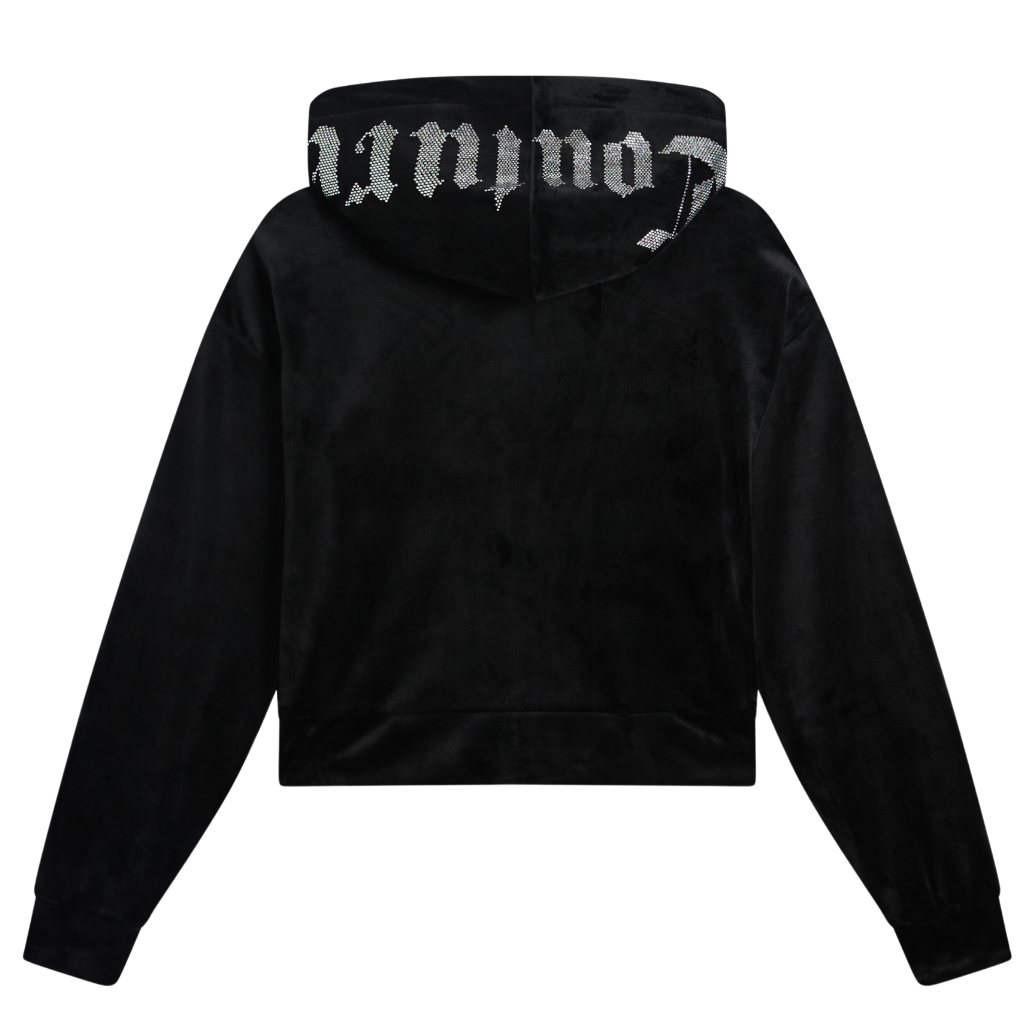 Womens Juicy Couture Black Old Gothic Zip Hoodie