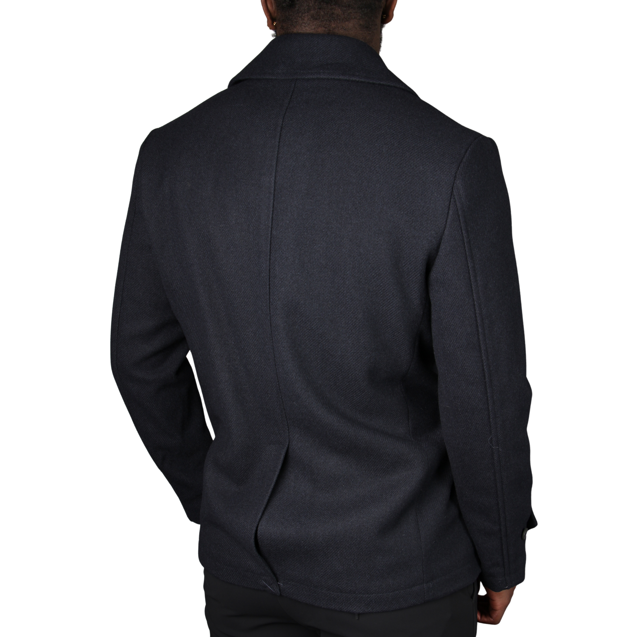 Mens SEINSE Navy Tailored Peacoat