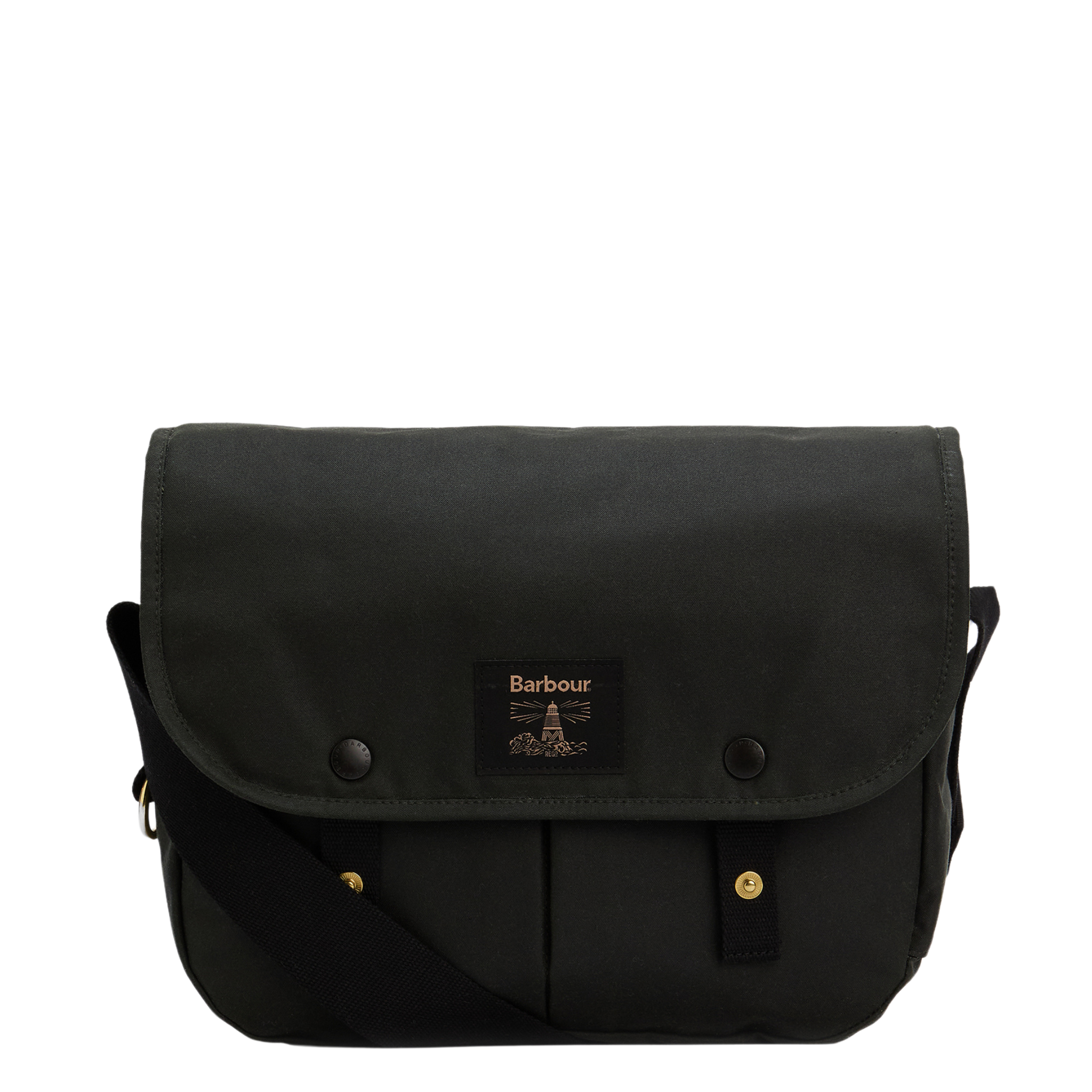 Mens Barbour Sage Field Wax Riever Crossbody Bag