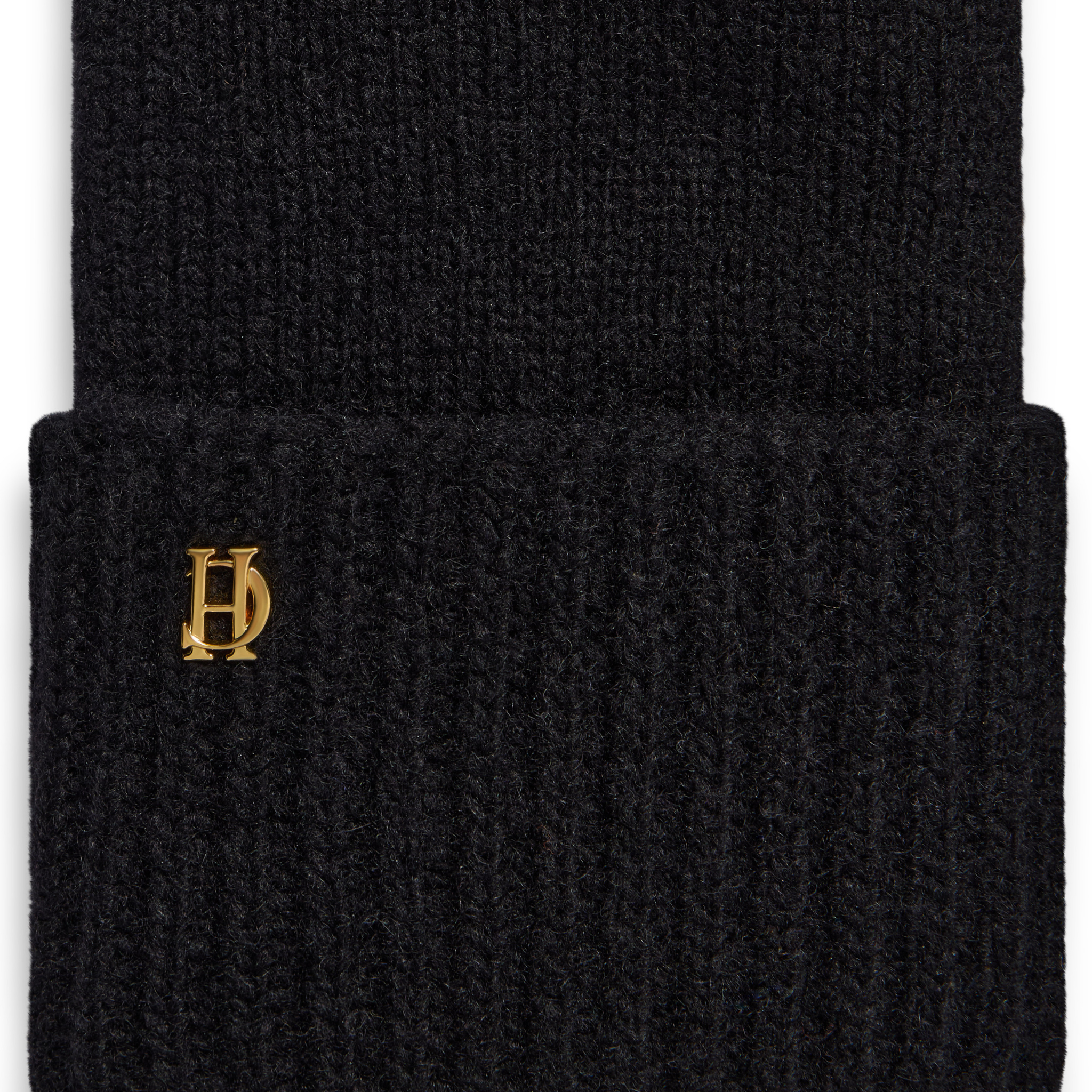 Womens Holland Cooper Black Classic Logo Gloves