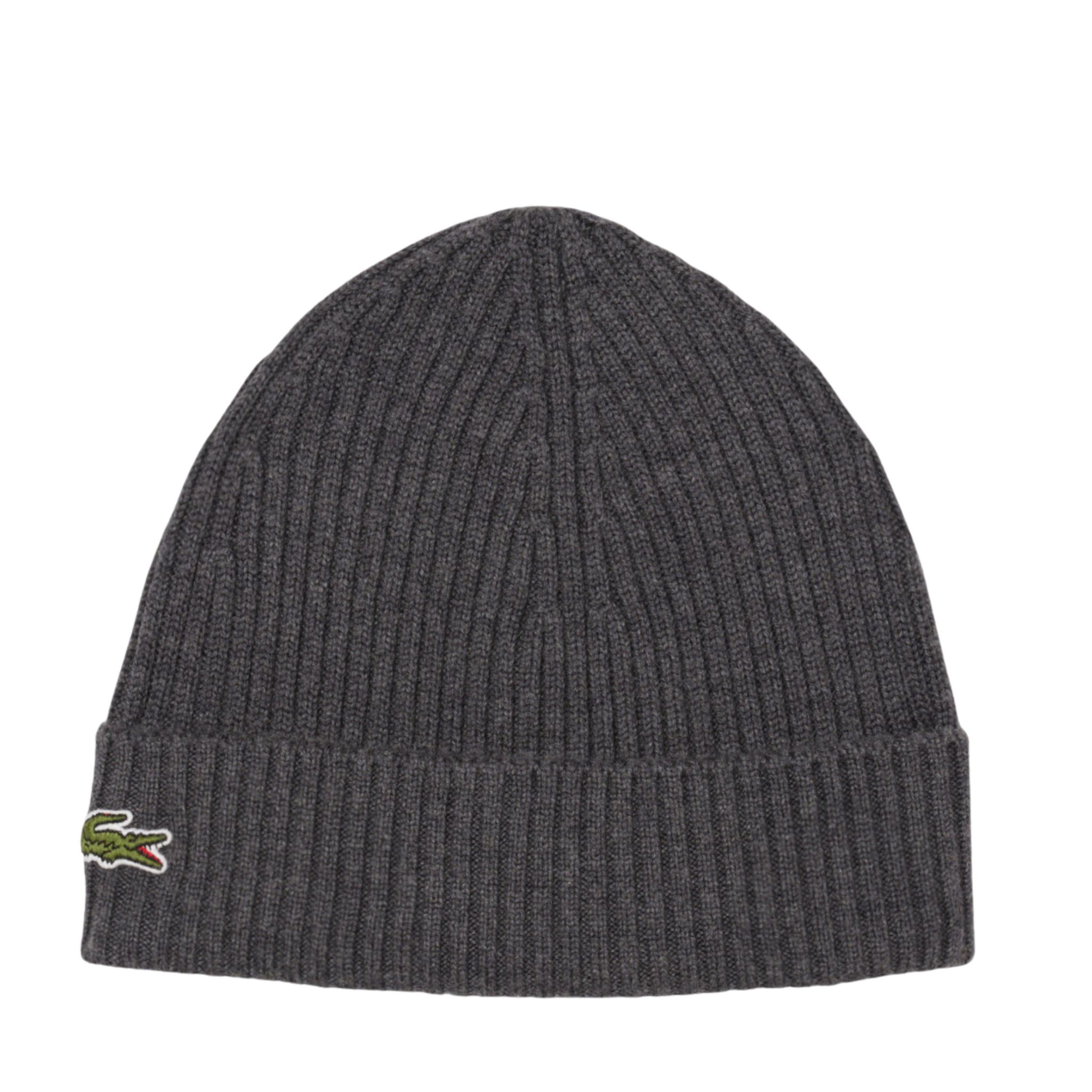 Mens Lacoste Grey Marl Knitted Beanie Hat