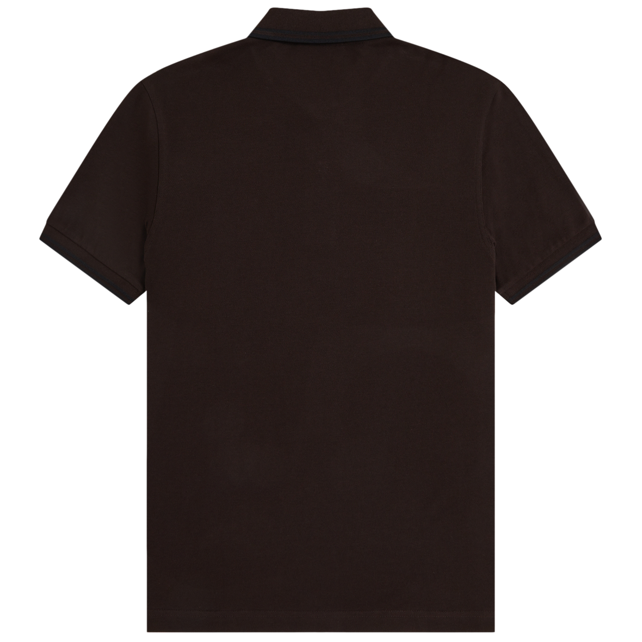 Mens Fred Perry Rich Brown/Black Twin Tipped S/s Polo
