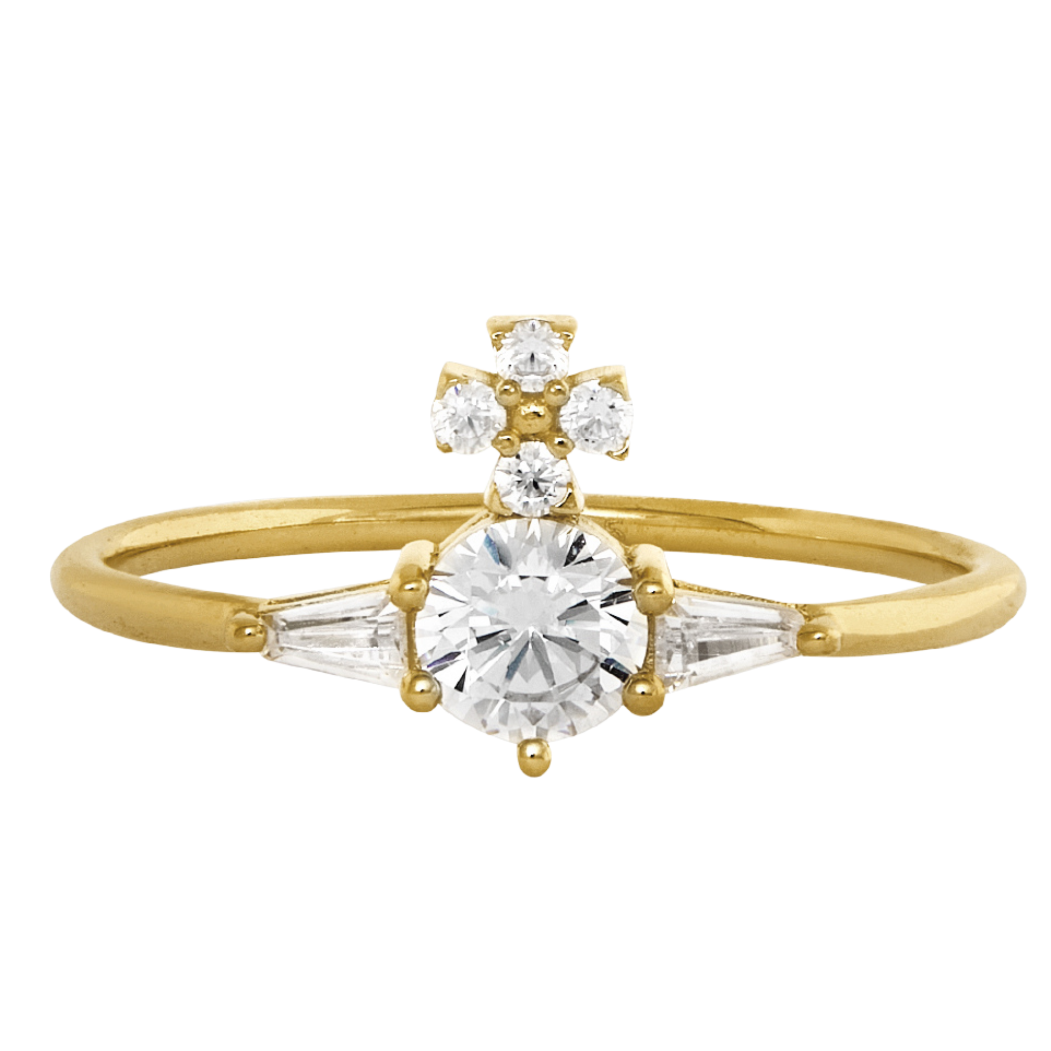 Vivienne Westwood Gold/White CZ Ofelia Ring