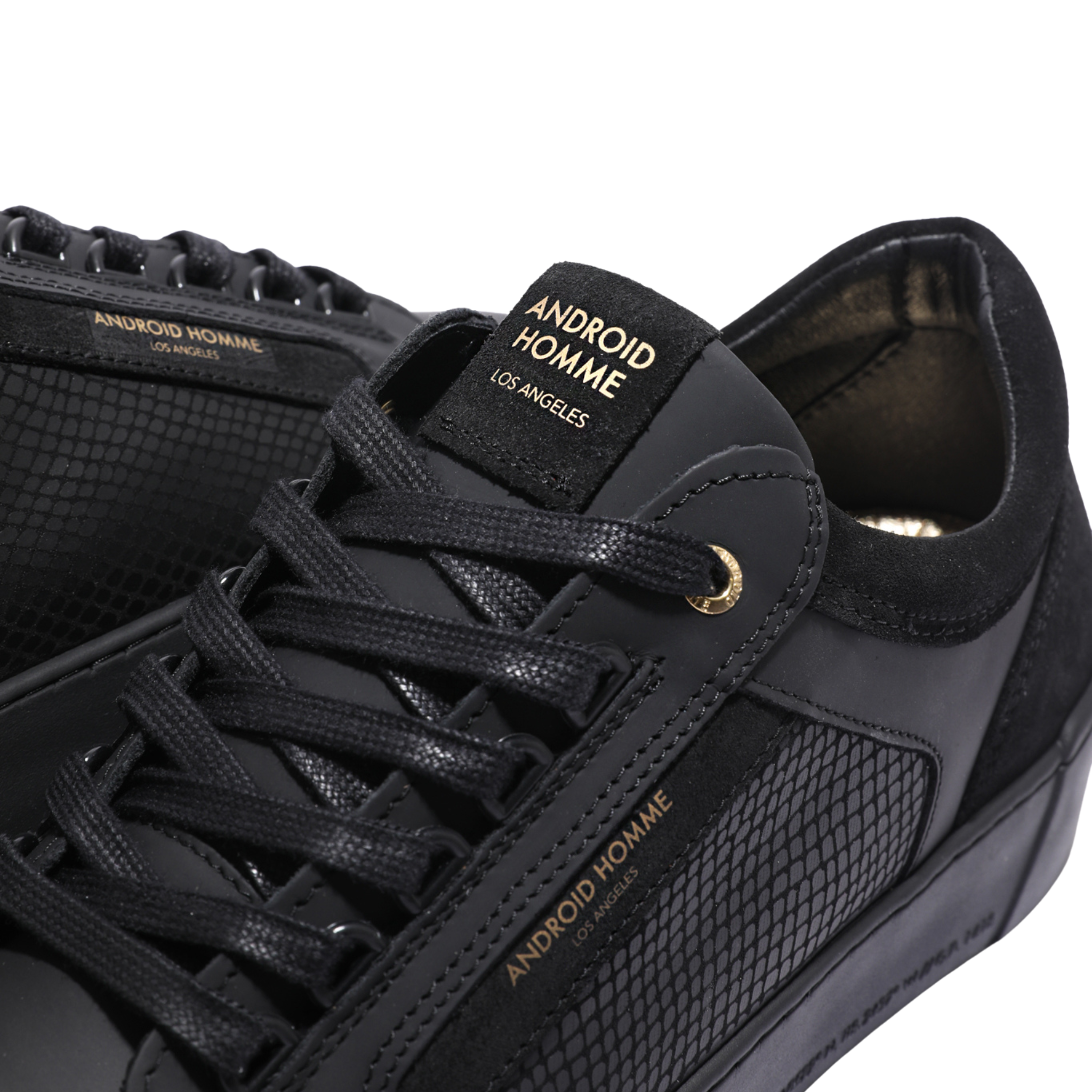 Mens Android Homme Black Venice Rubberised Stealth Cobra Trainers