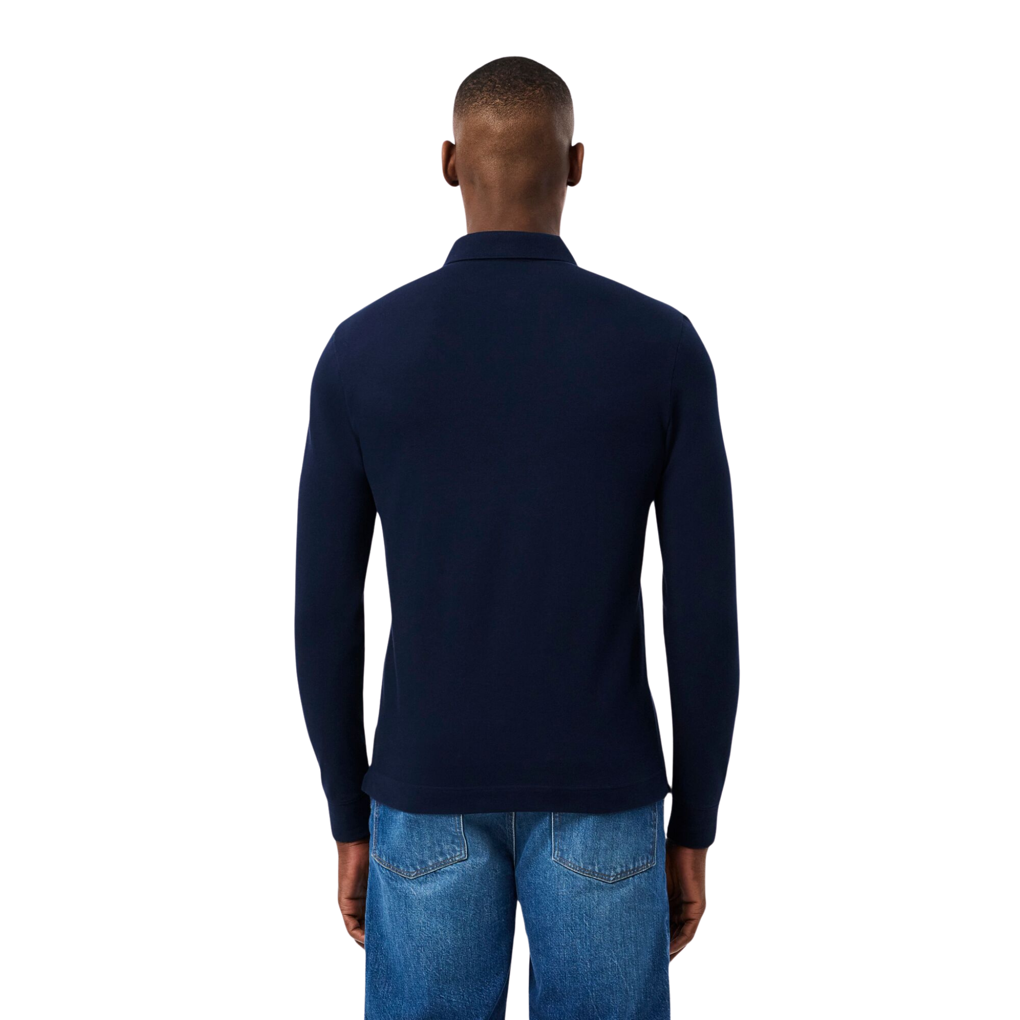 Mens Lacoste Navy Paris Smart Regular Fit L/s Polo Shirt
