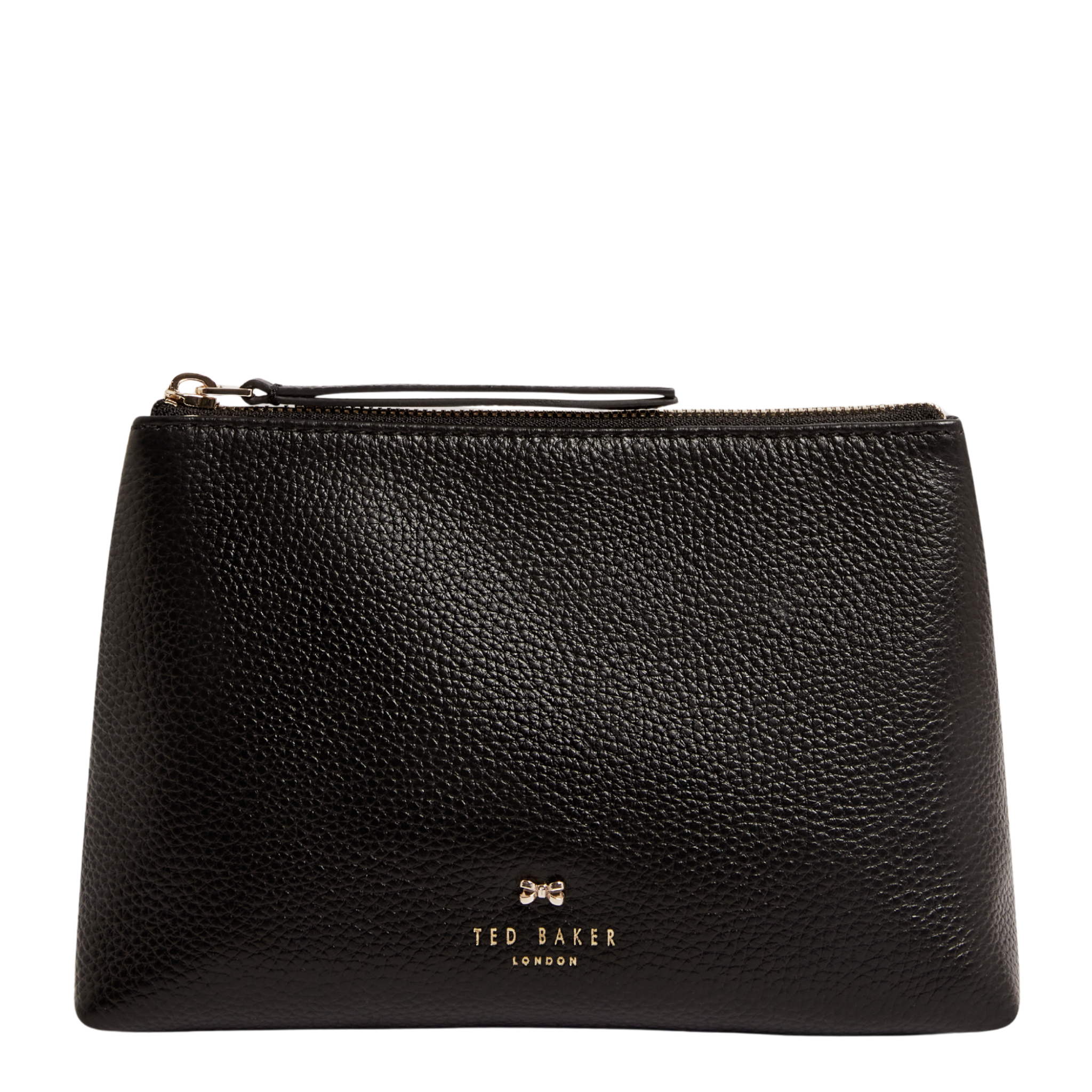 Womens Ted Baker Black Manii Bow Detail Leather Wash Bag