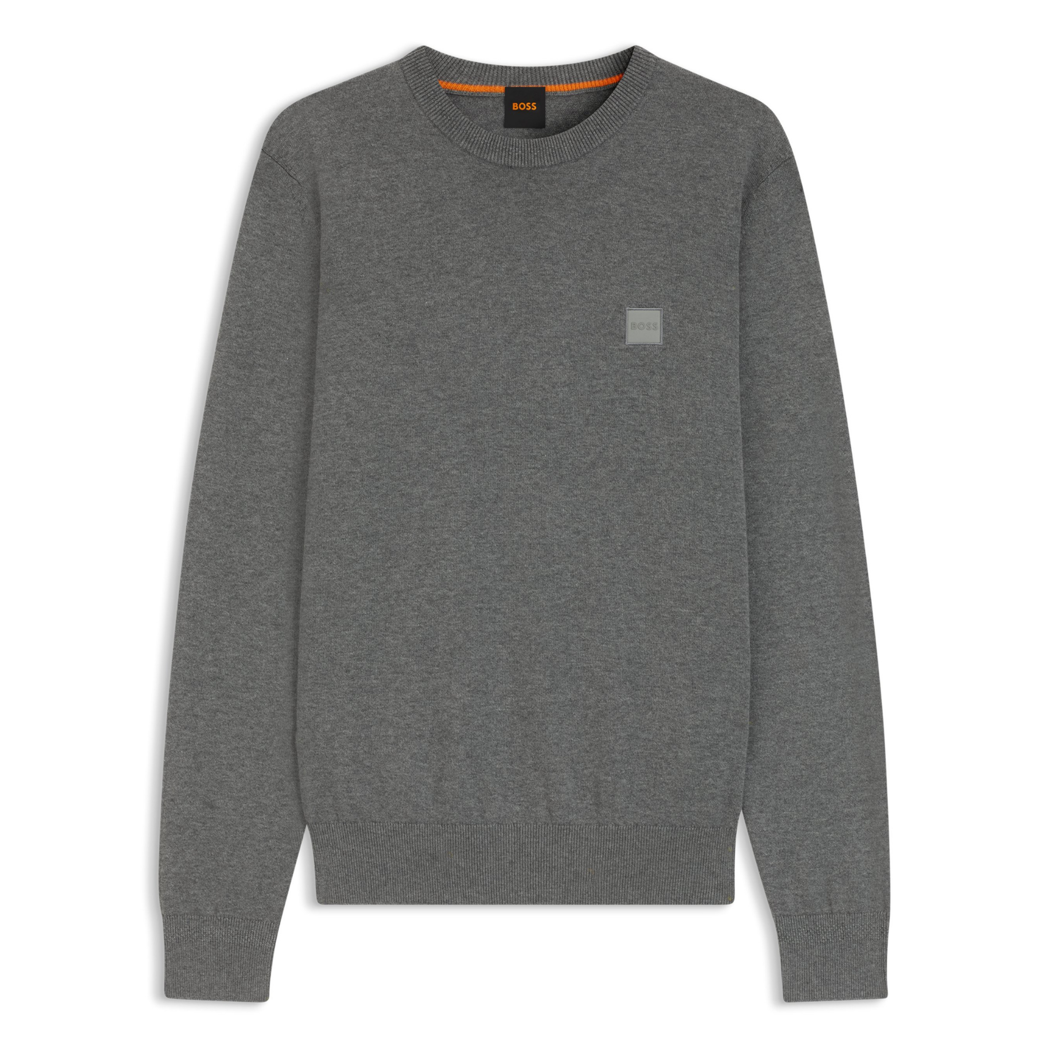 Mens BOSS Silver Kanovano_S Crew Neck Knit Jumper