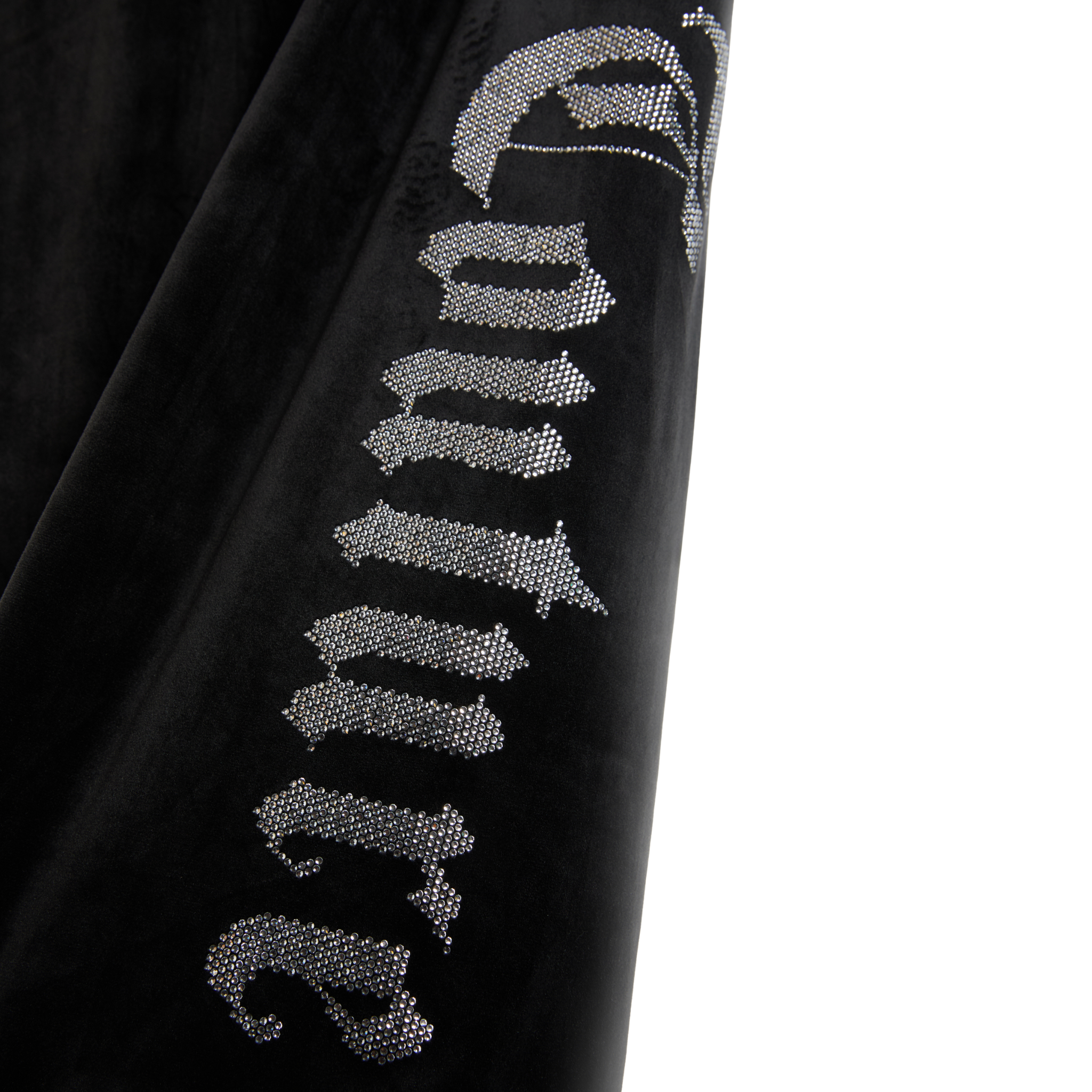Womens Juicy Couture Black Old Gothic Straight Pants