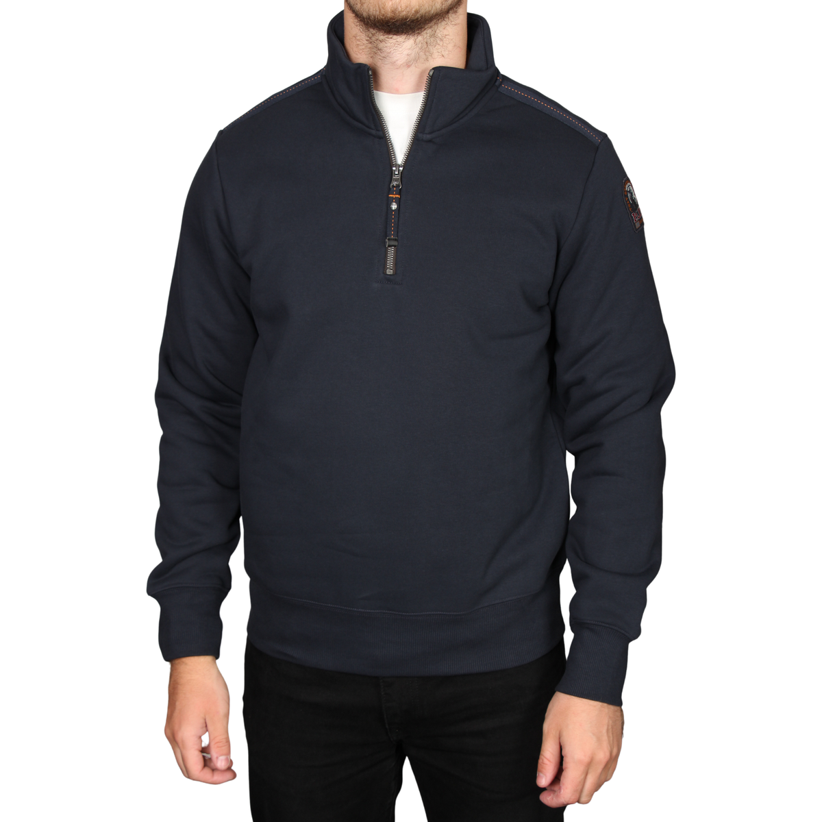 Mens Parajumpers Blue Navy Broad Peak Half Zip Sweatshirt