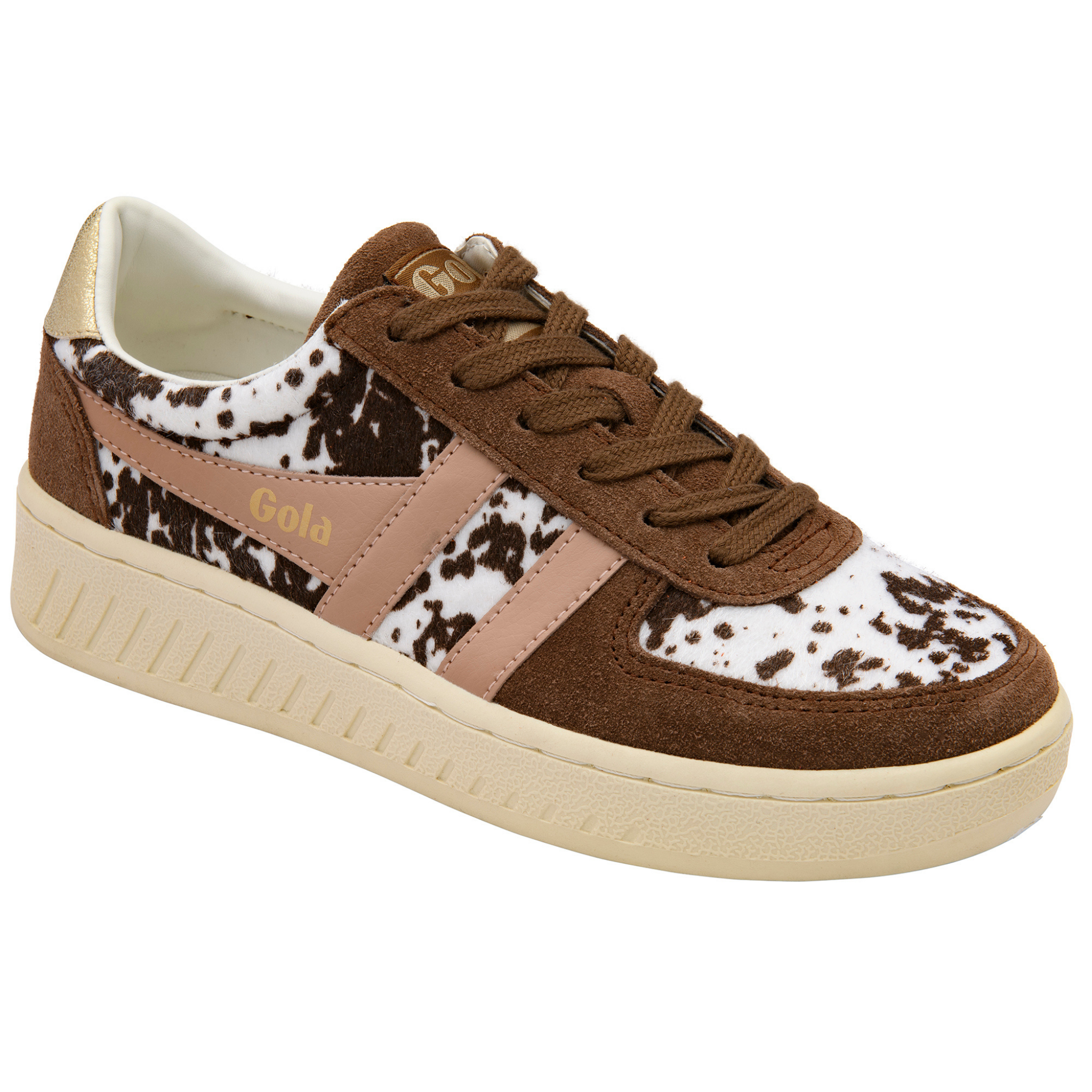 Womens Gola Dalmatian/Otter/Cameo Grandslam Savanna Trainers