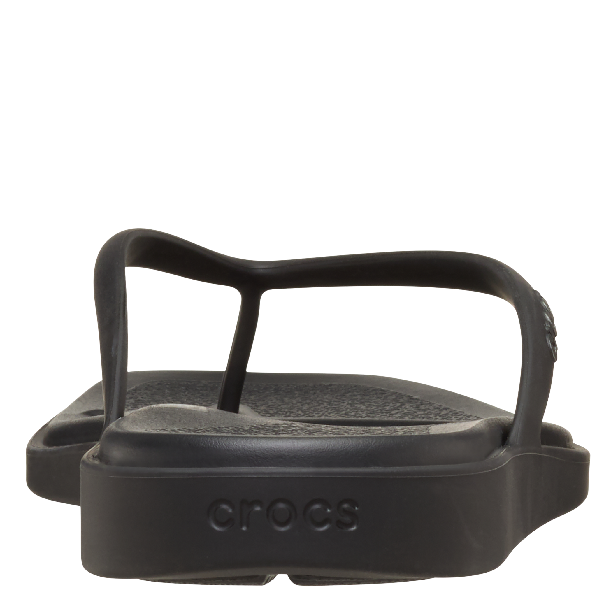 Womens Crocs Black Miami Flip Flops