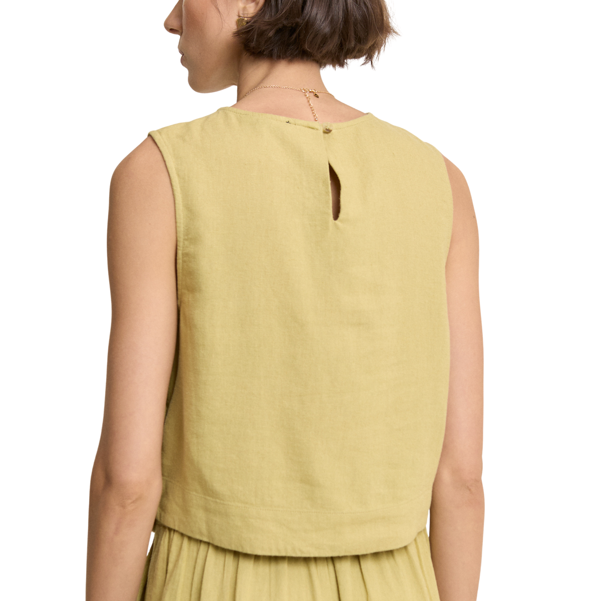 Womens Nobody's Child Green Dew Button Side Top