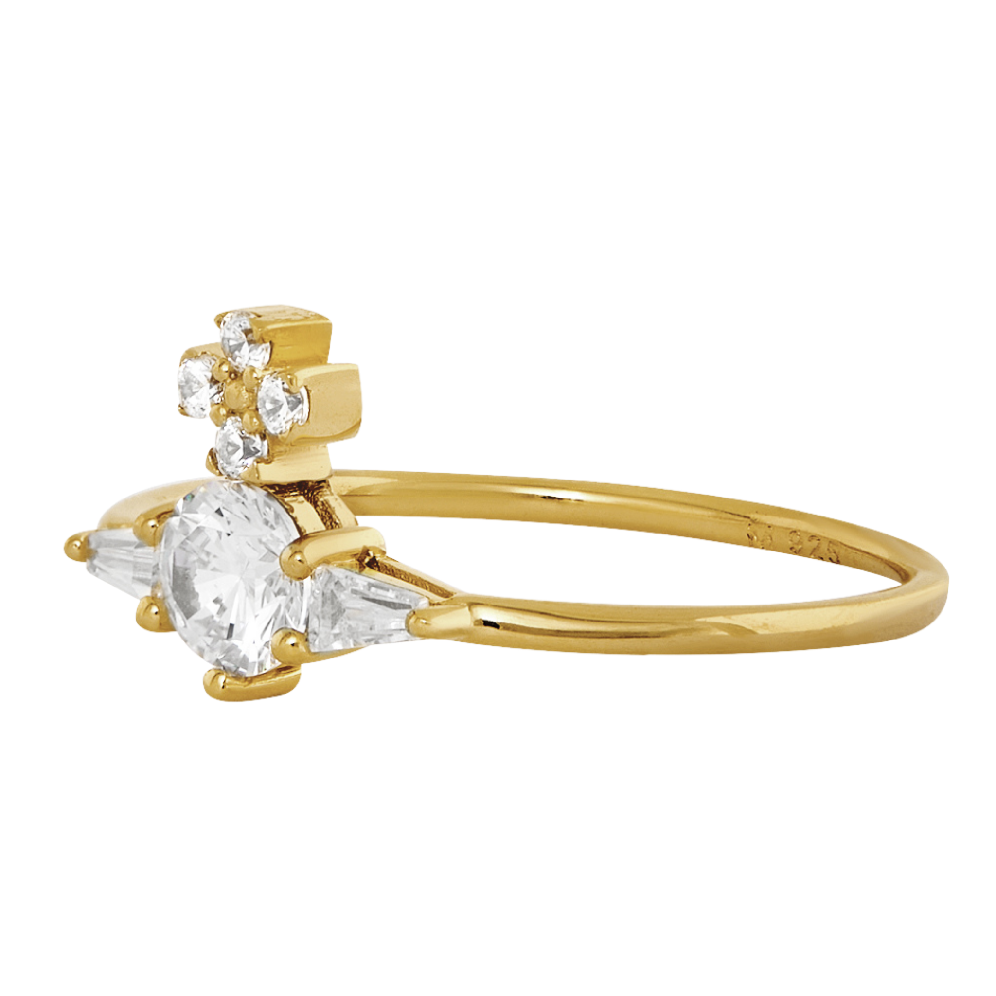 Vivienne Westwood Gold/White CZ Ofelia Ring
