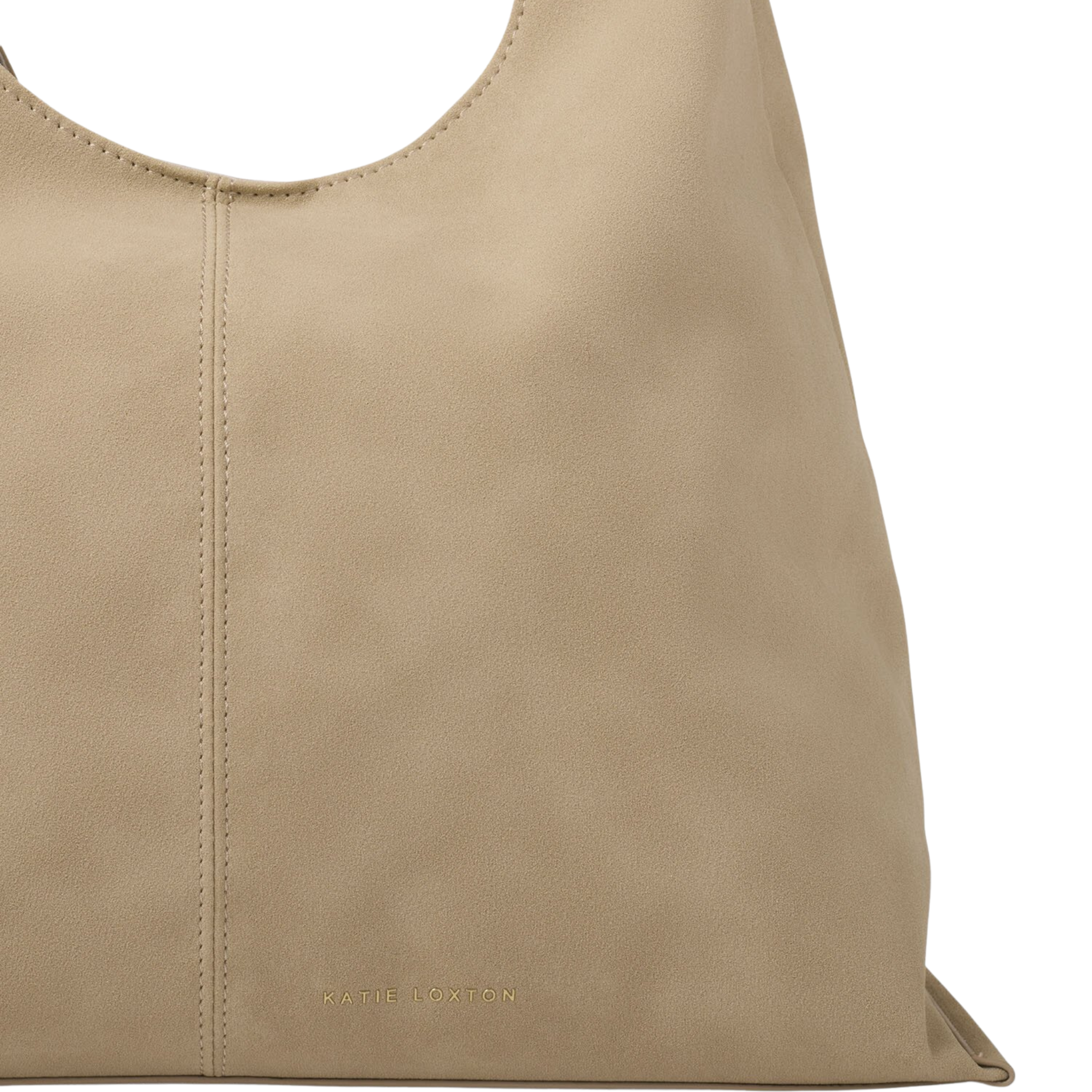 Womens Katie Loxton Light Taupe Suedette Laila Slouch Shoulder Bag