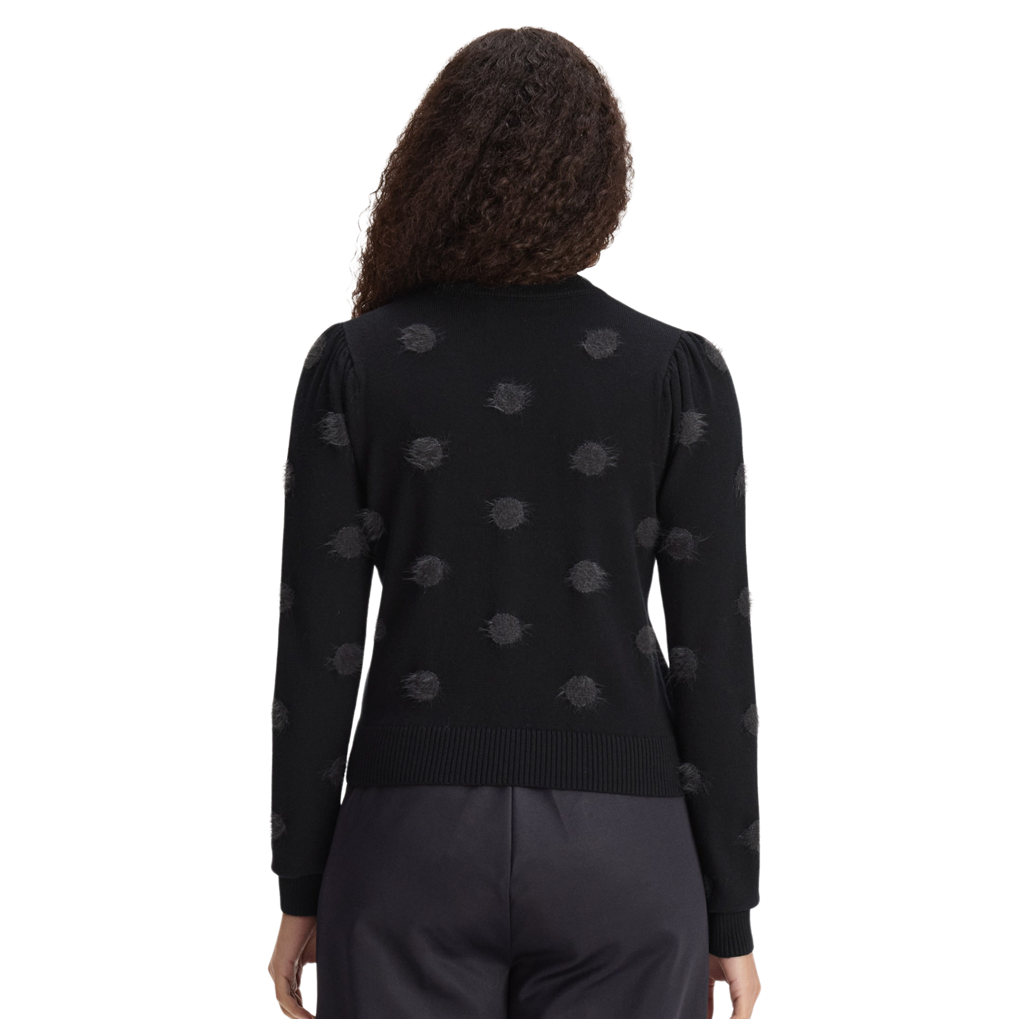 Womens Fred Perry x AW Black Polka Dot Jumper