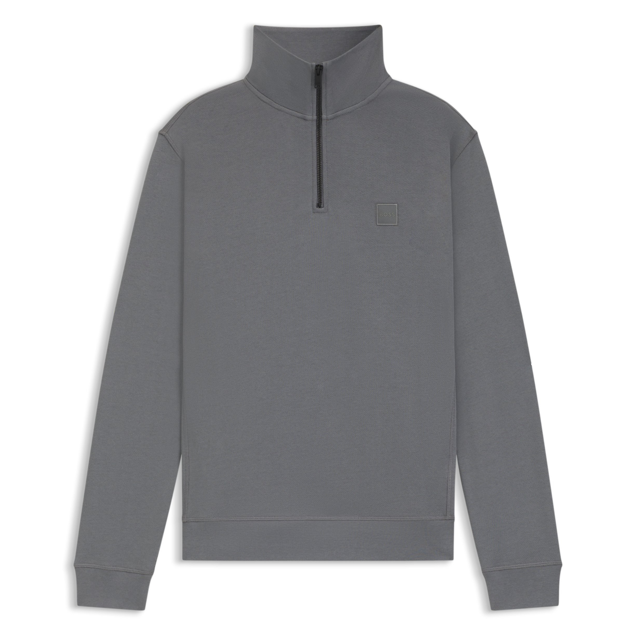 Mens BOSS Dark Grey Zetrust Half Zip Sweatshirt