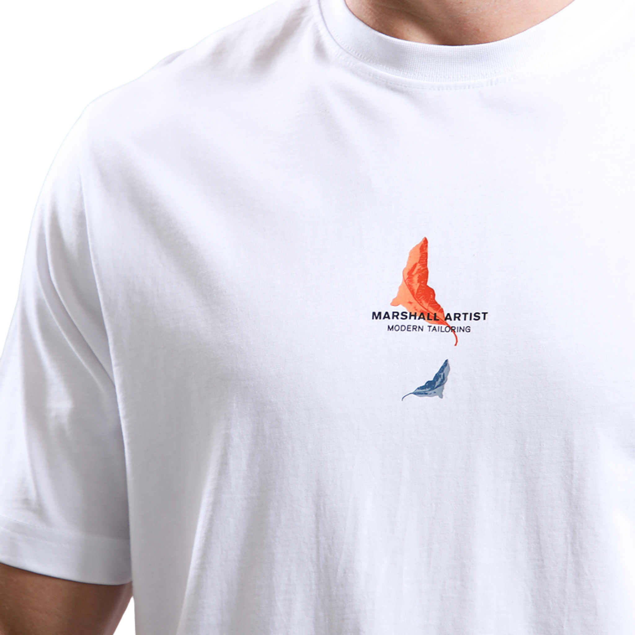 Mens Marshall Artist White Aspen Back Print S/s T Shirt