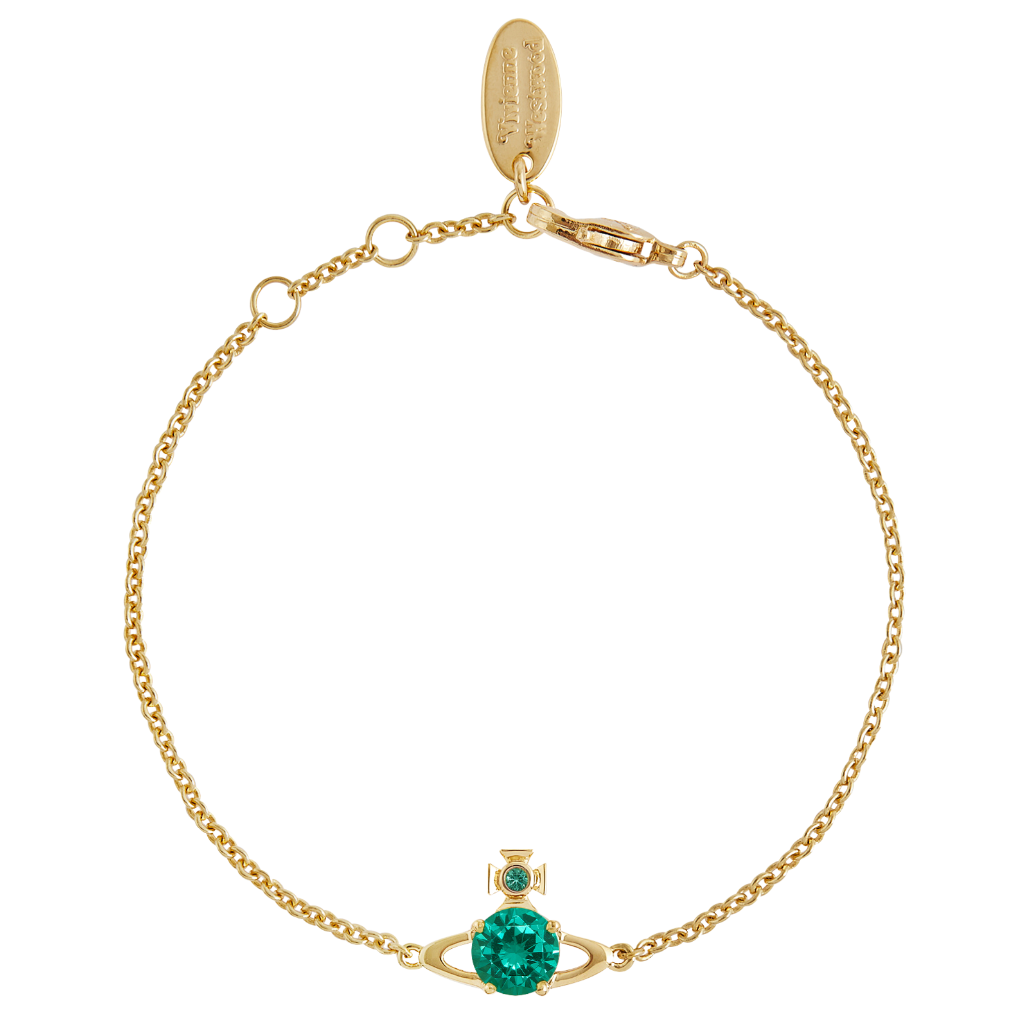 Vivienne Westwood Gold/Turquoise CZ Reina Small Bracelet