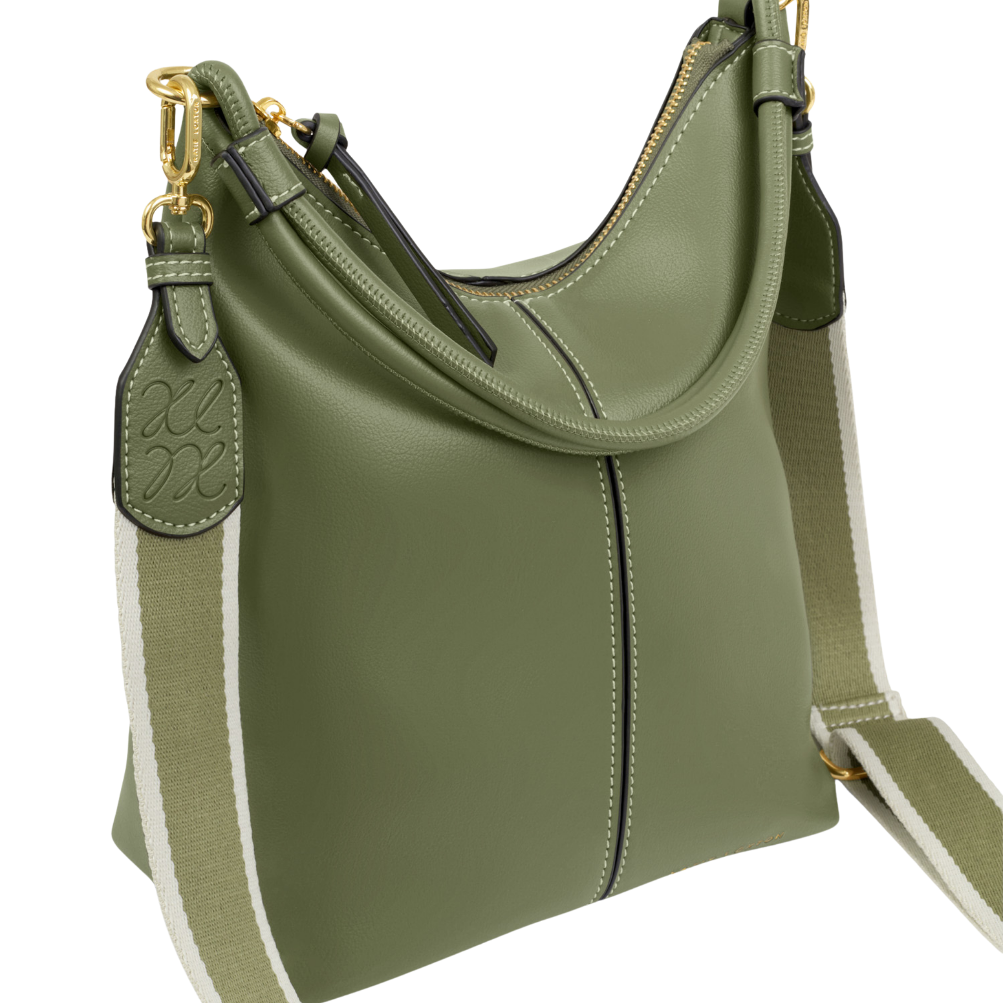 Womens Katie Loxton Khaki Hallie Satchel Bag