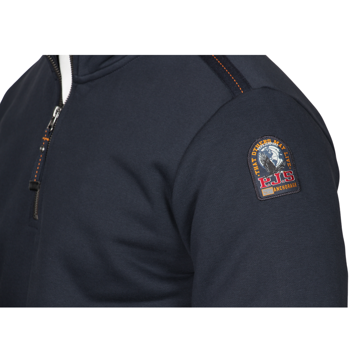 Mens Parajumpers Blue Navy Broad Peak Half Zip Sweatshirt