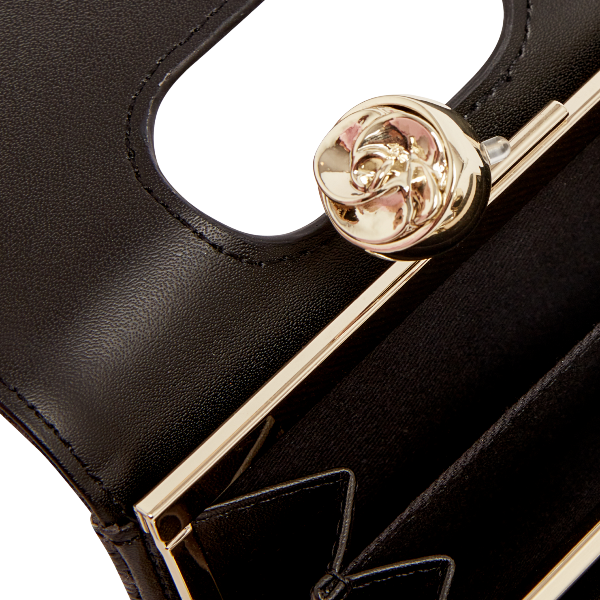 Womens Ted Baker Black Tulna Floral Printed Small Bobble Purse