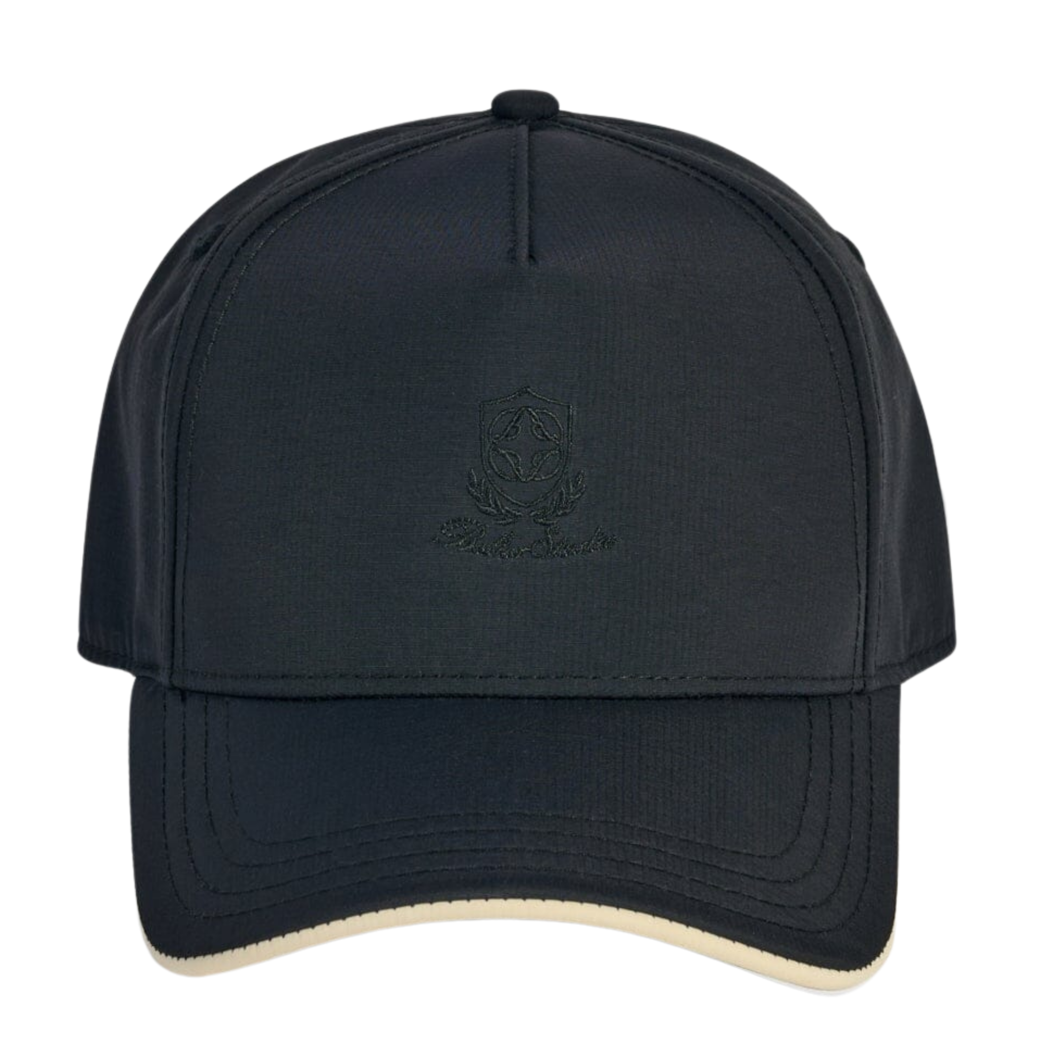Mens Belier Black Crest Embroidered Cap