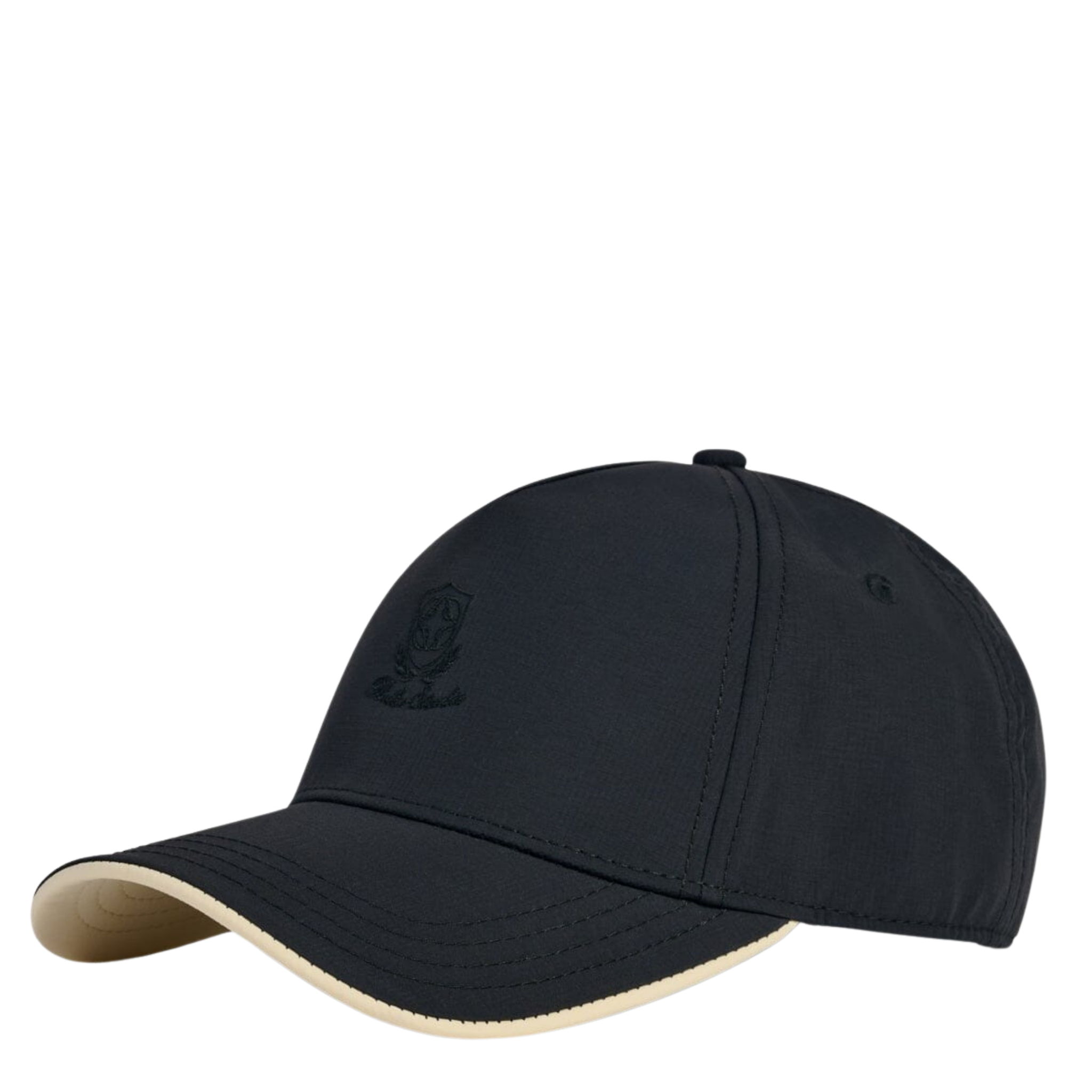 Mens Belier Black Crest Embroidered Cap