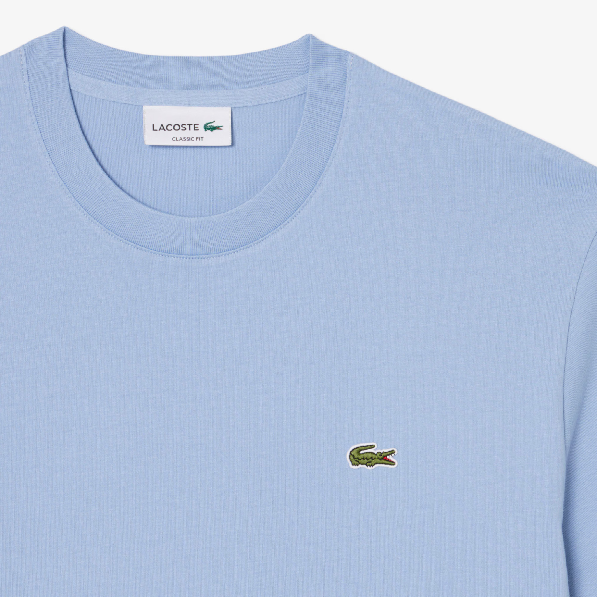 Mens Lacoste Light Blue Branded Cotton S/s T Shirt