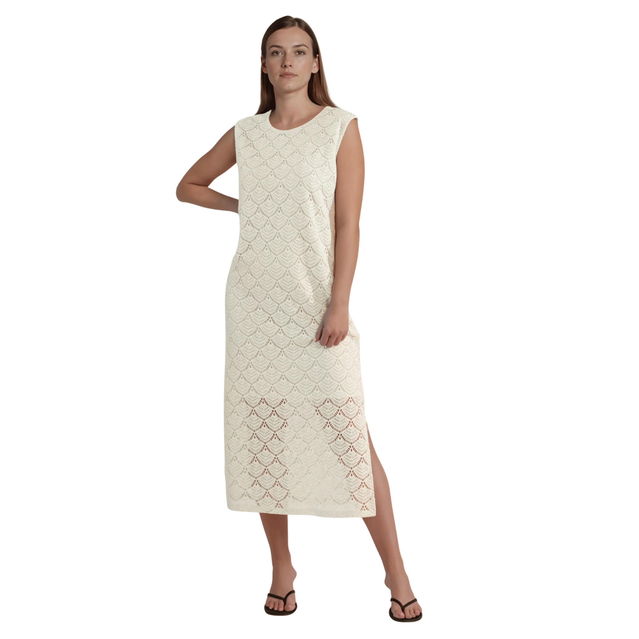 Womens Vila Birch Vibambena Lace Midi Dress