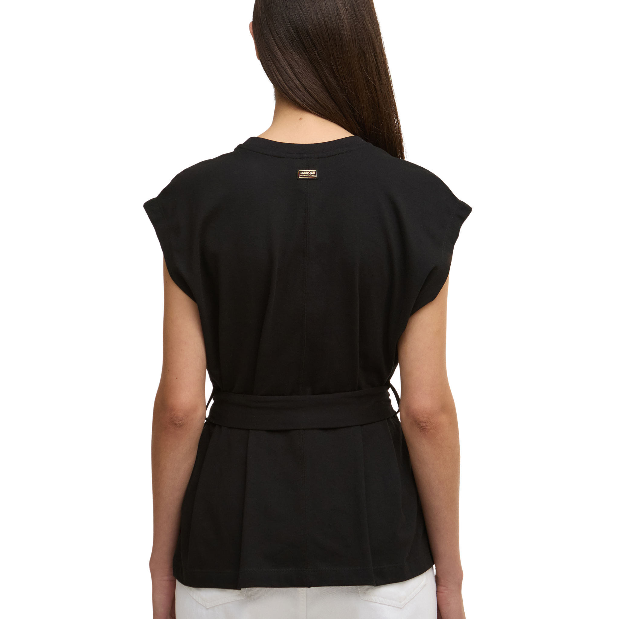 Womens Barbour International Black Alexis Top