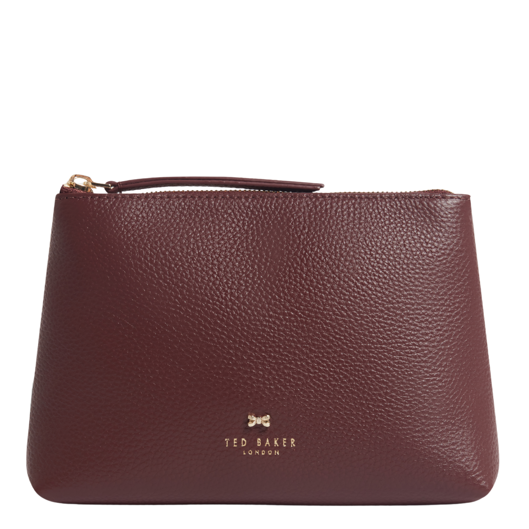 Womens Ted Baker Dark Red Manii Bow Detail Leather Wash Bag