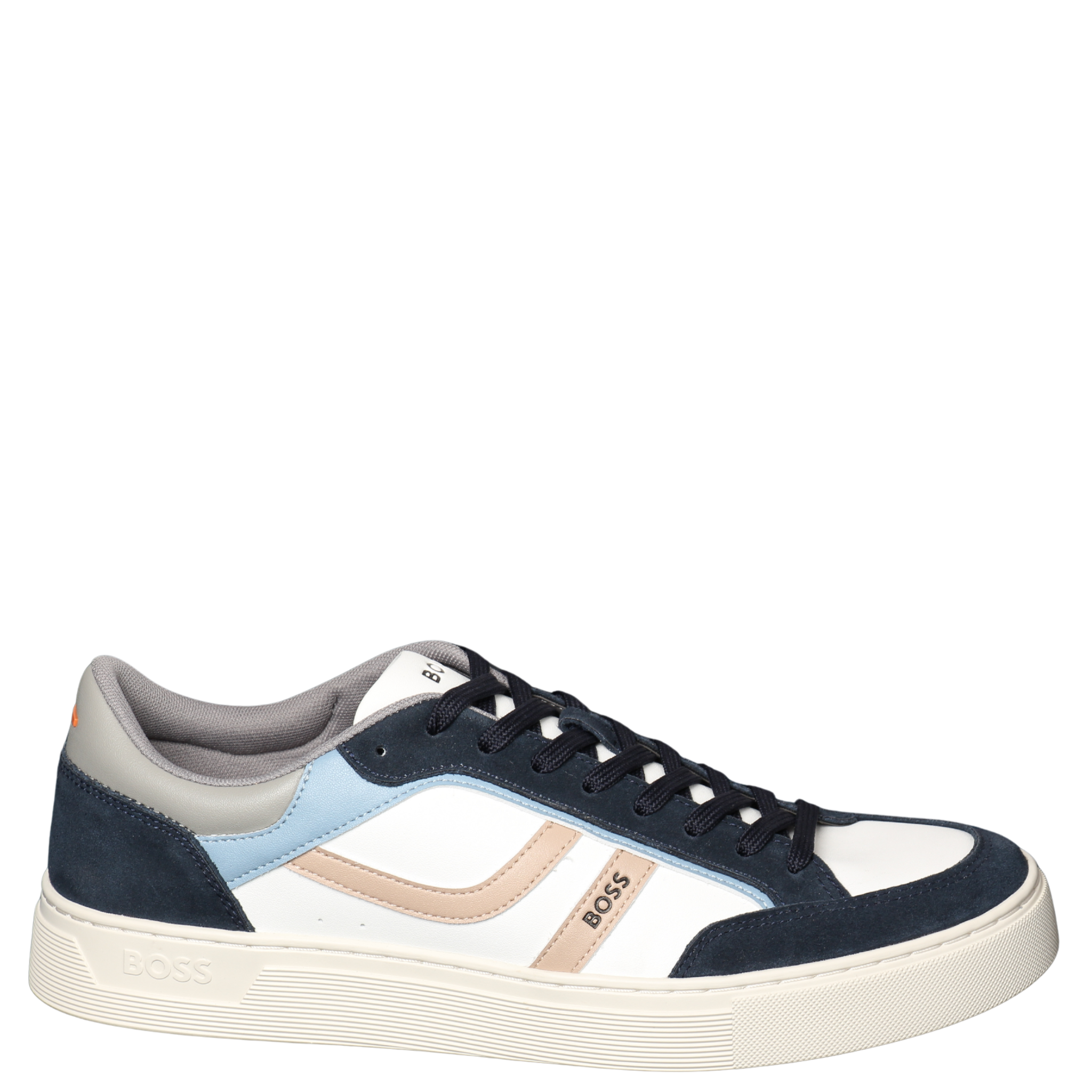 Mens BOSS Open Blue Rhys_Tenn_pumi Trainers