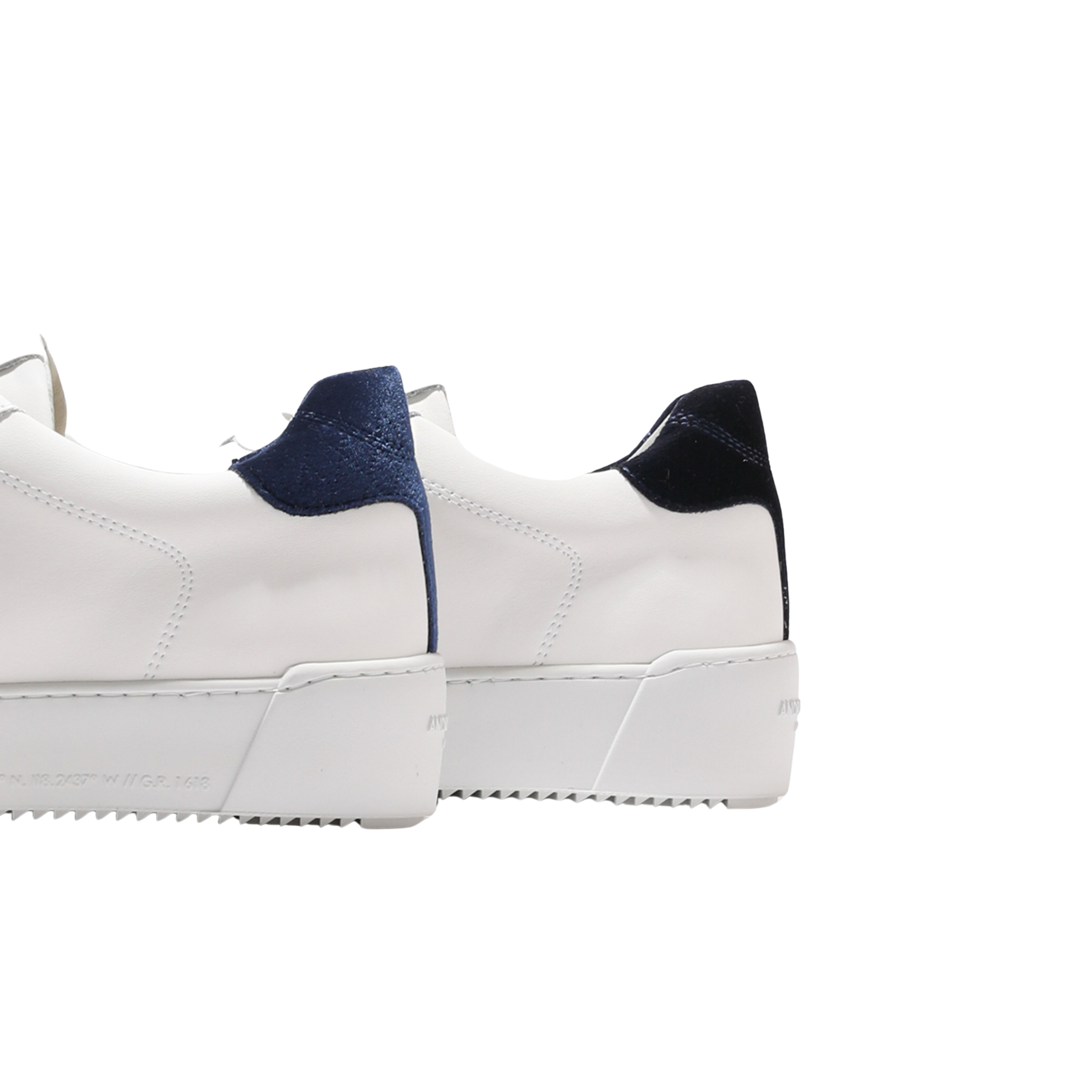 Mens Android Homme White/Navy Zuma Diamond Velvet Quilt Trainers
