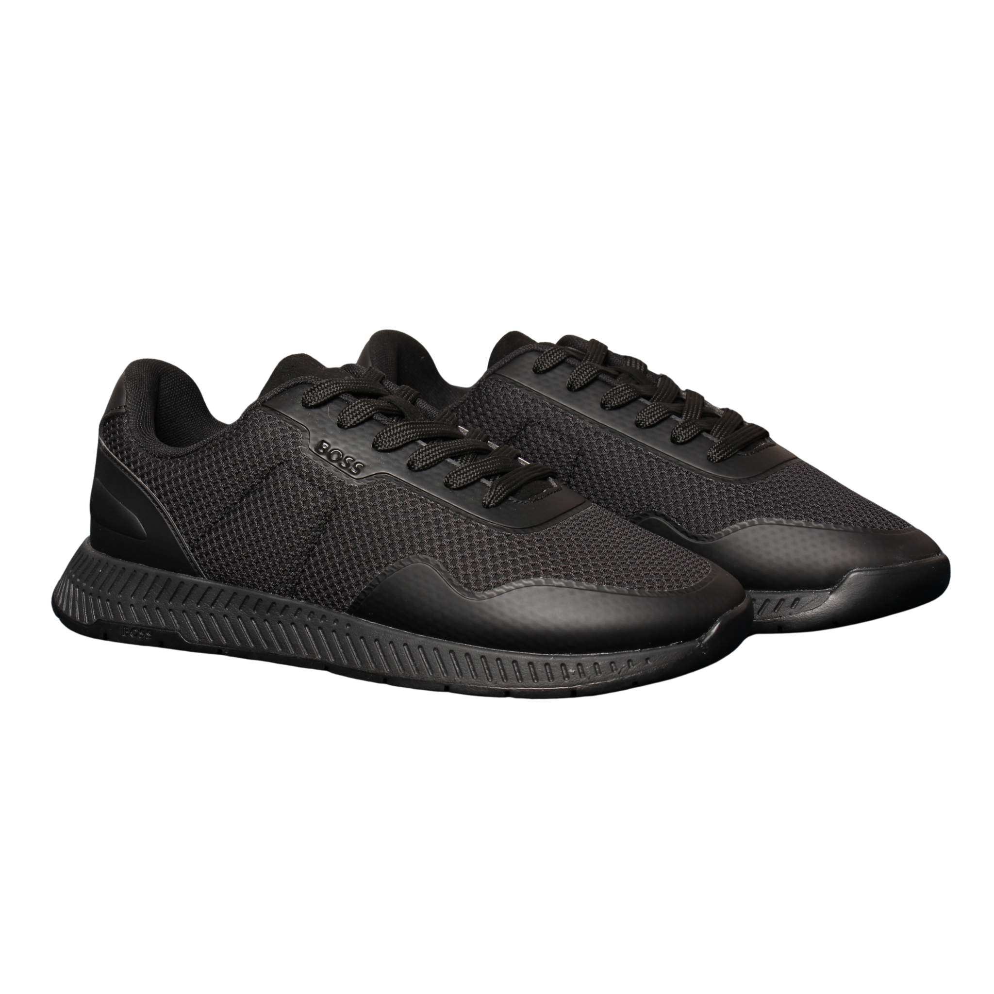 Mens BOSS Black Titanium_Runn Trainers