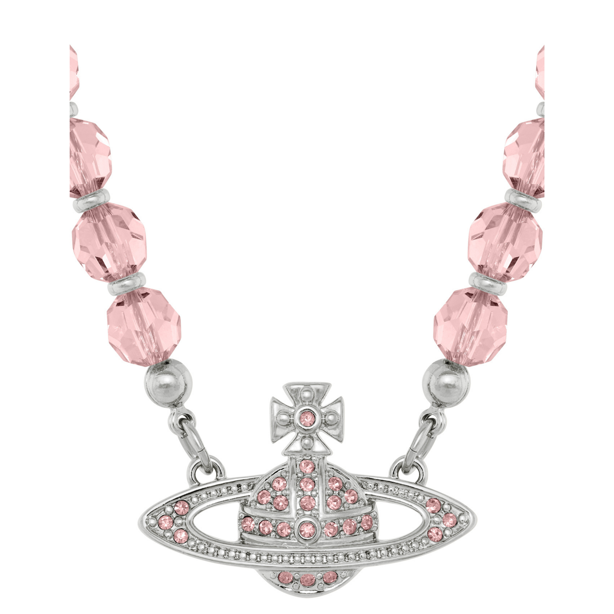 Vivienne Westwood Platinum/Vintage Rose Messaline Choker