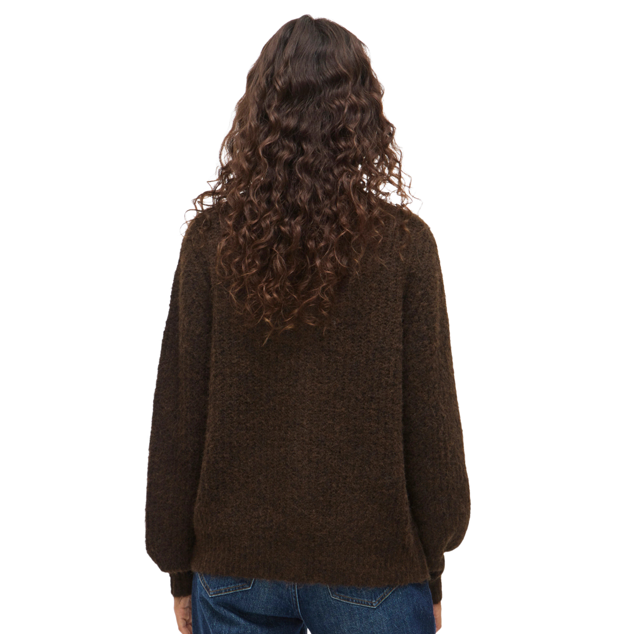 Womens Vila Coffee Bean Vilampe Knit Cardigan