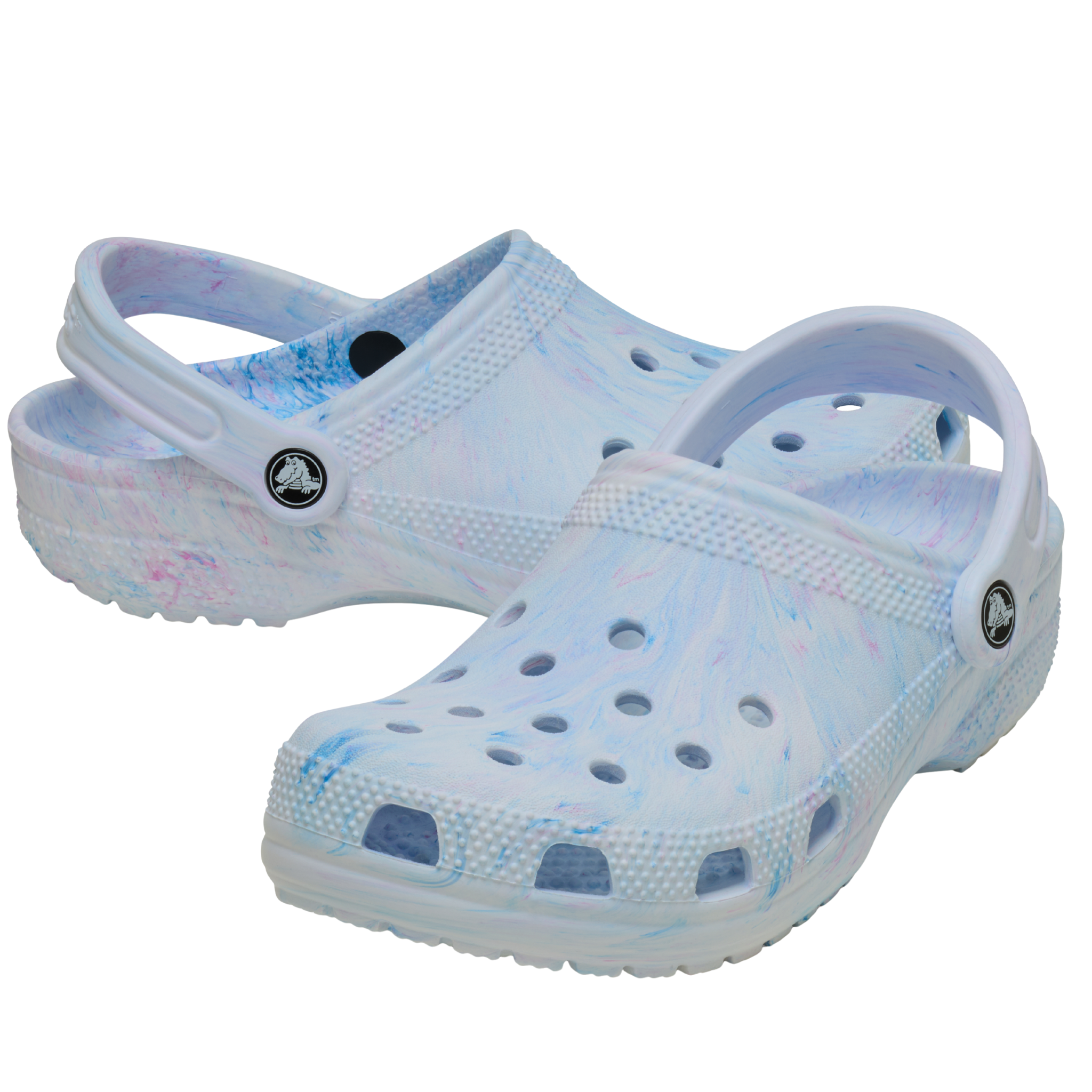 Womens Crocs Oxygen Swirl Watercolour Marbled Clogs