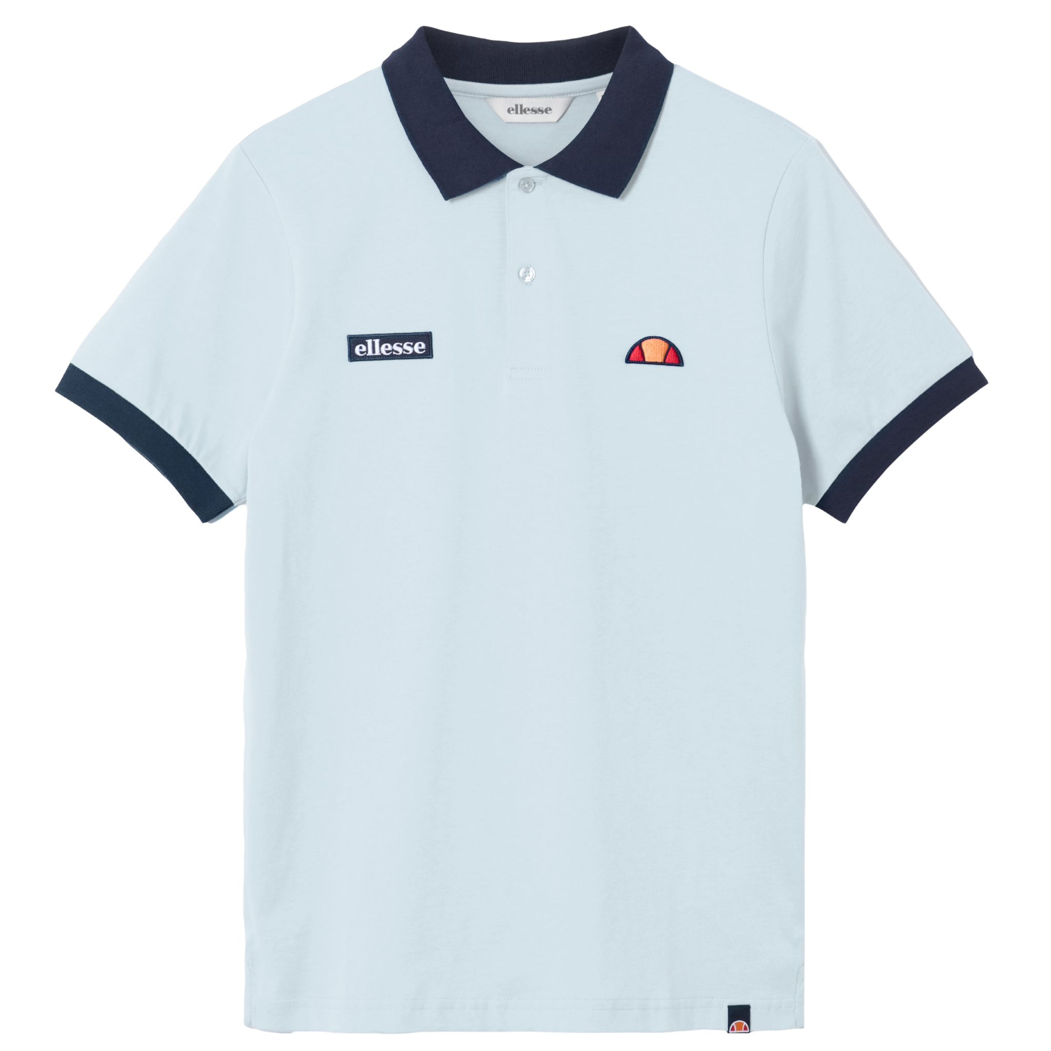 Mens Ellesse Light Blue/Navy Lessepsia S/s Polo Shirt