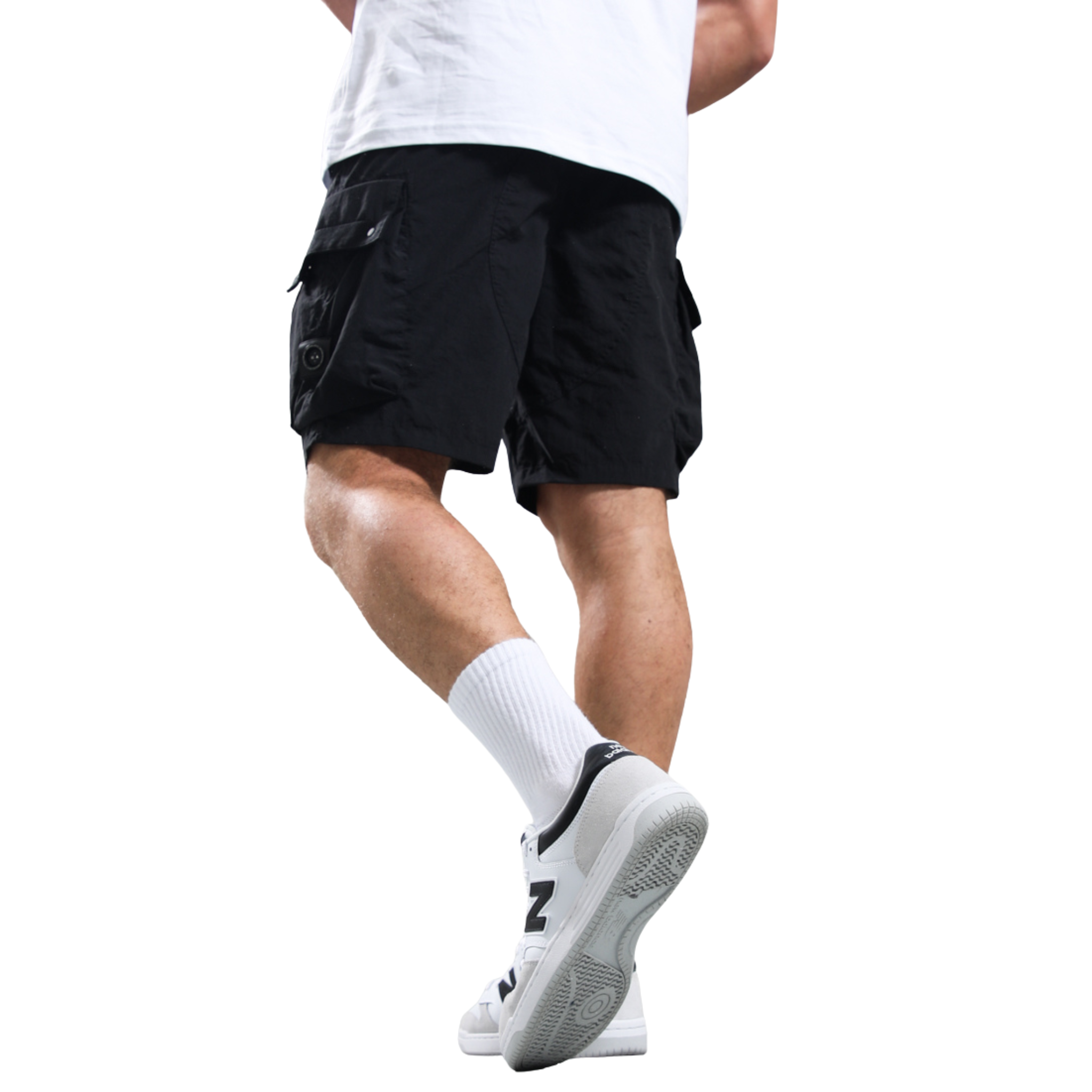 Mens Marshall Artist Black Woodvale Cargo Shorts