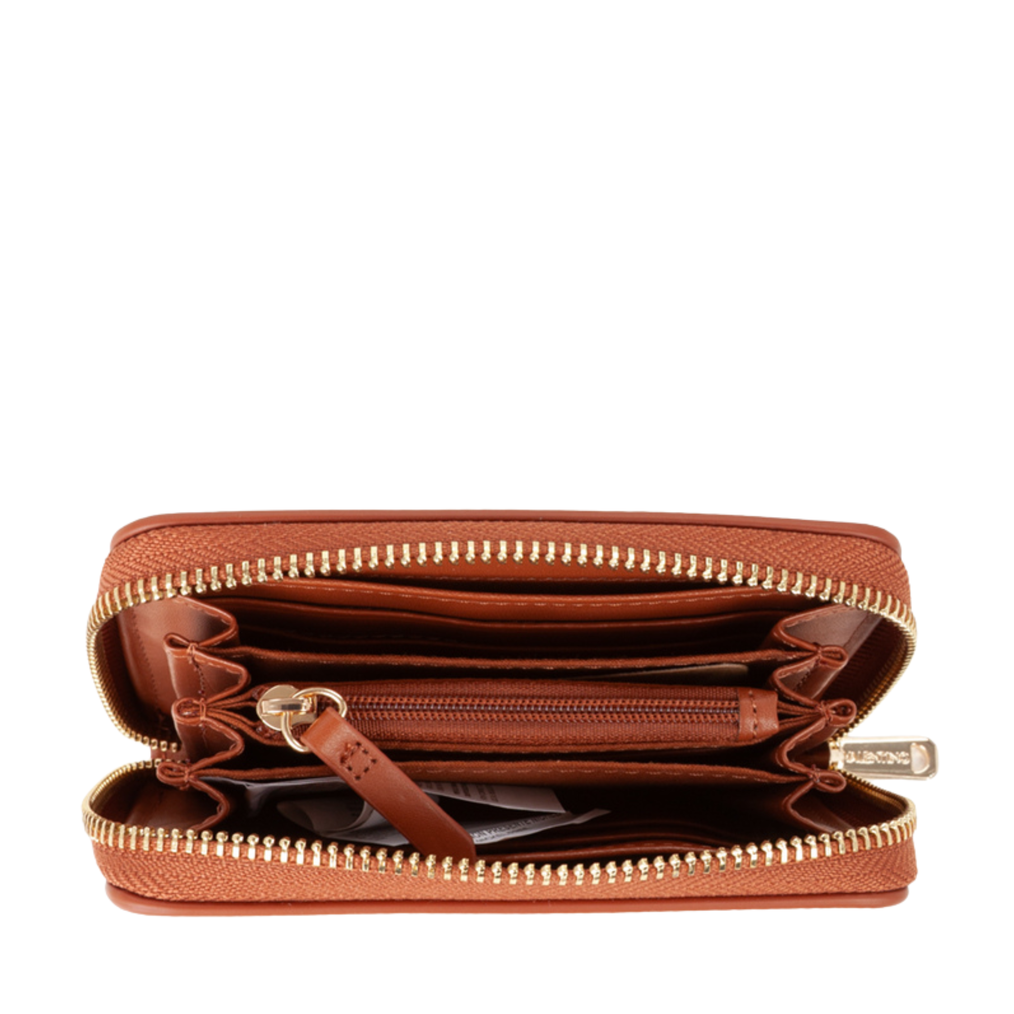 Womens Valentino Cuoio Doris RE Small Zip Around Purse